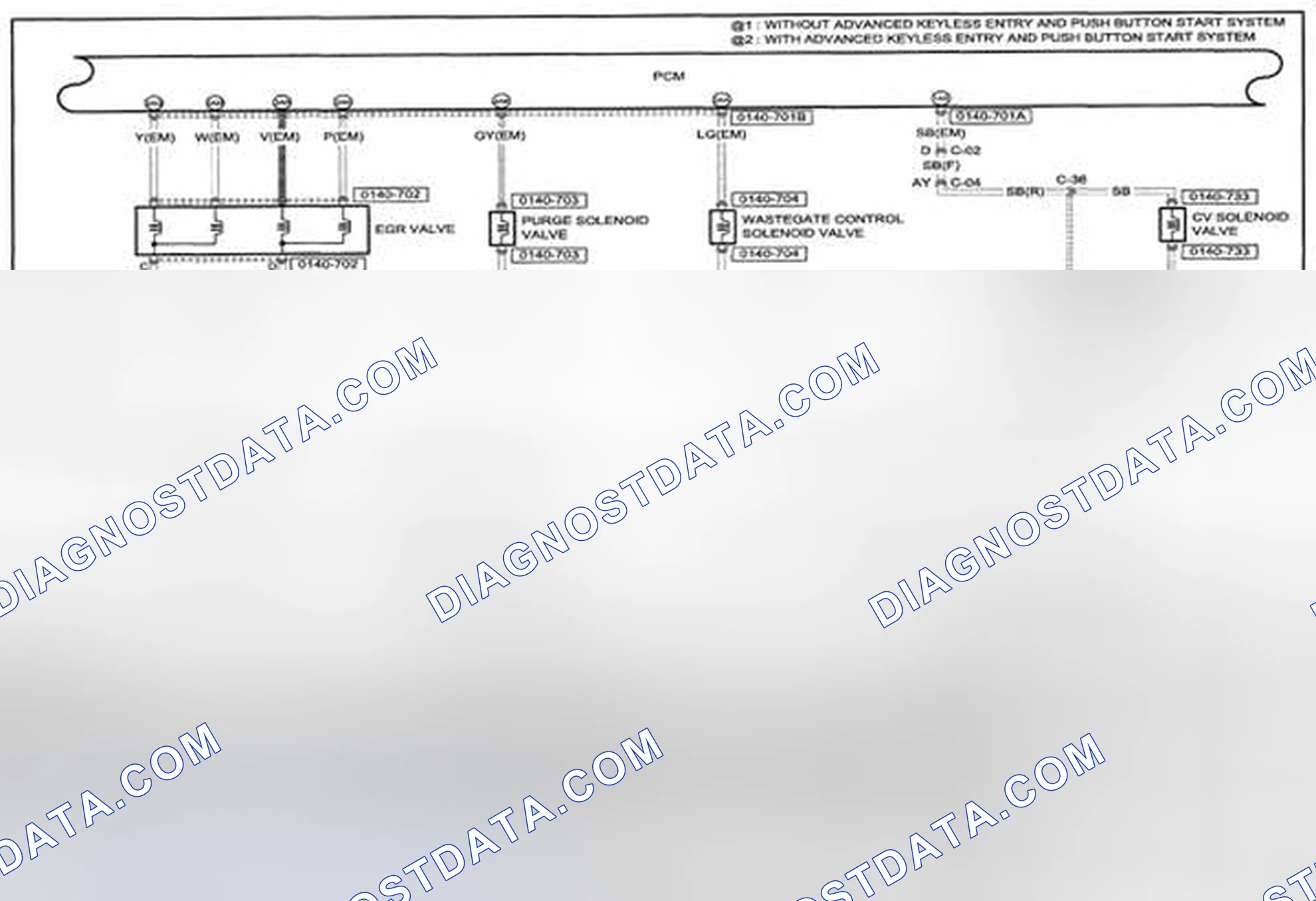 Scheme 142: Control System (MZR 2.3 DISI Turbo) Wiring Diagram - 0140-7b (1 Of 2)