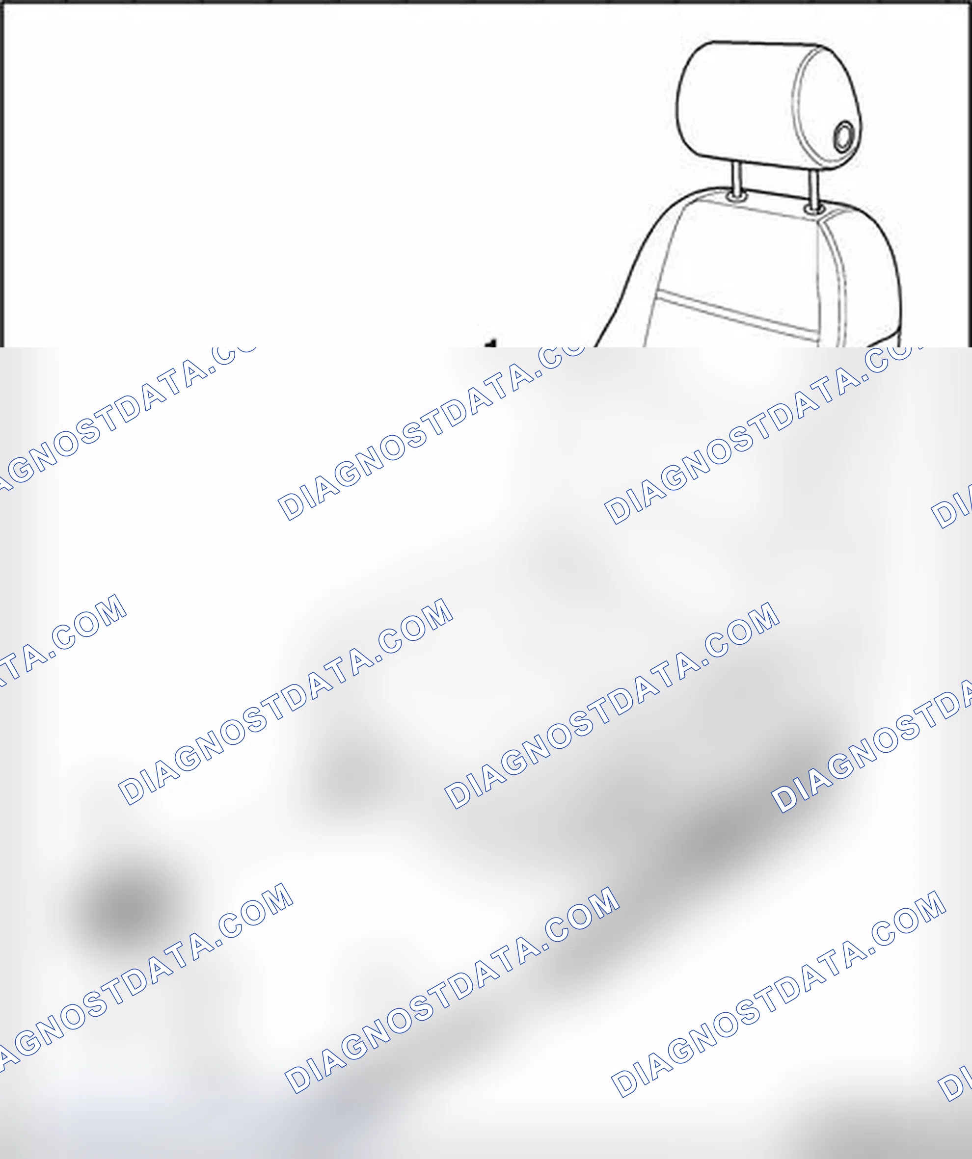 Scheme 250: Front seat rail cover, assembly overview