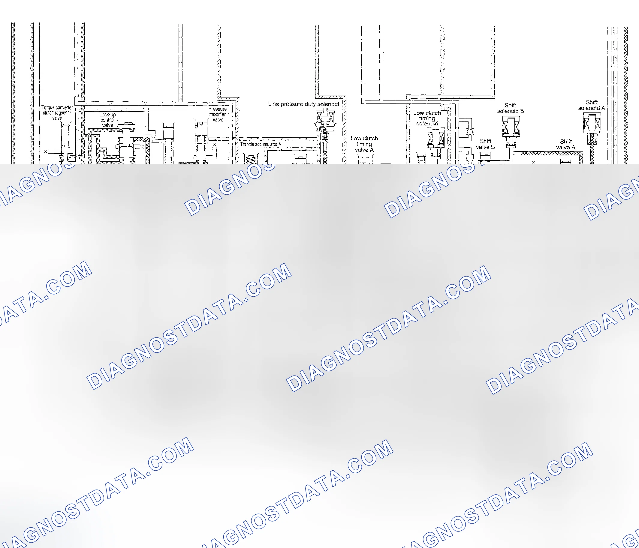 Scheme 1226: Fourth Speed Of D Range (Lock-Up Off) - Schematic Drawing (2 Of 2)