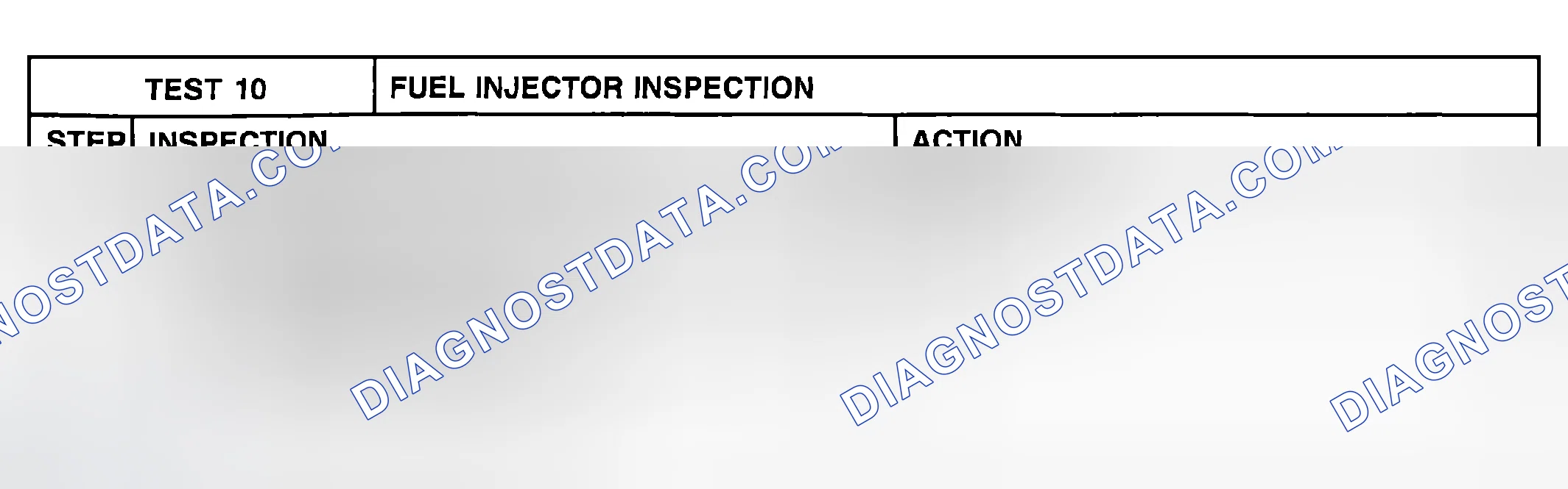 Scheme 569: TEST 10: FUEL INJECTOR INSPECTION