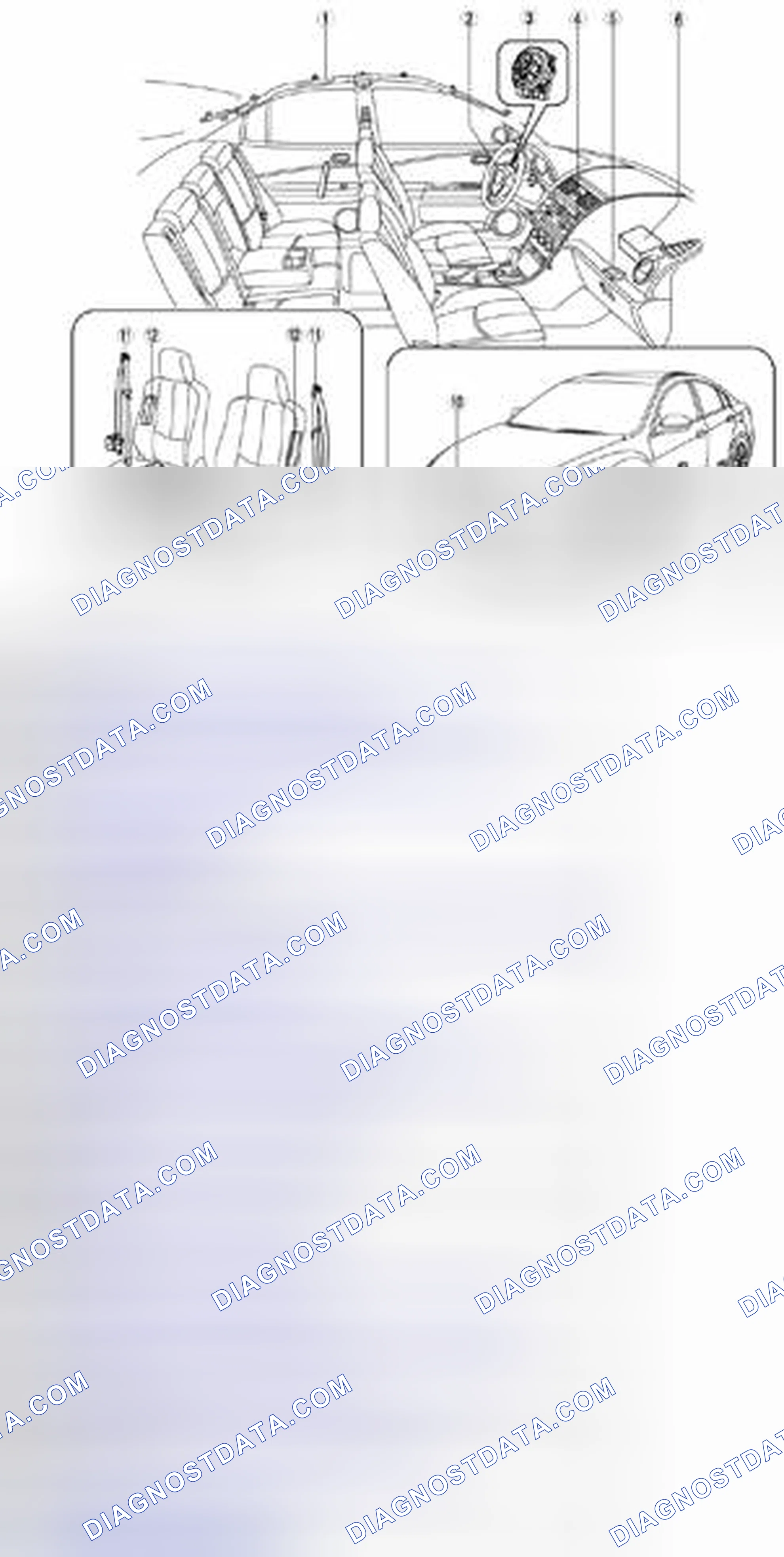Fig. 1: Identifying Air Bag System Component Locations