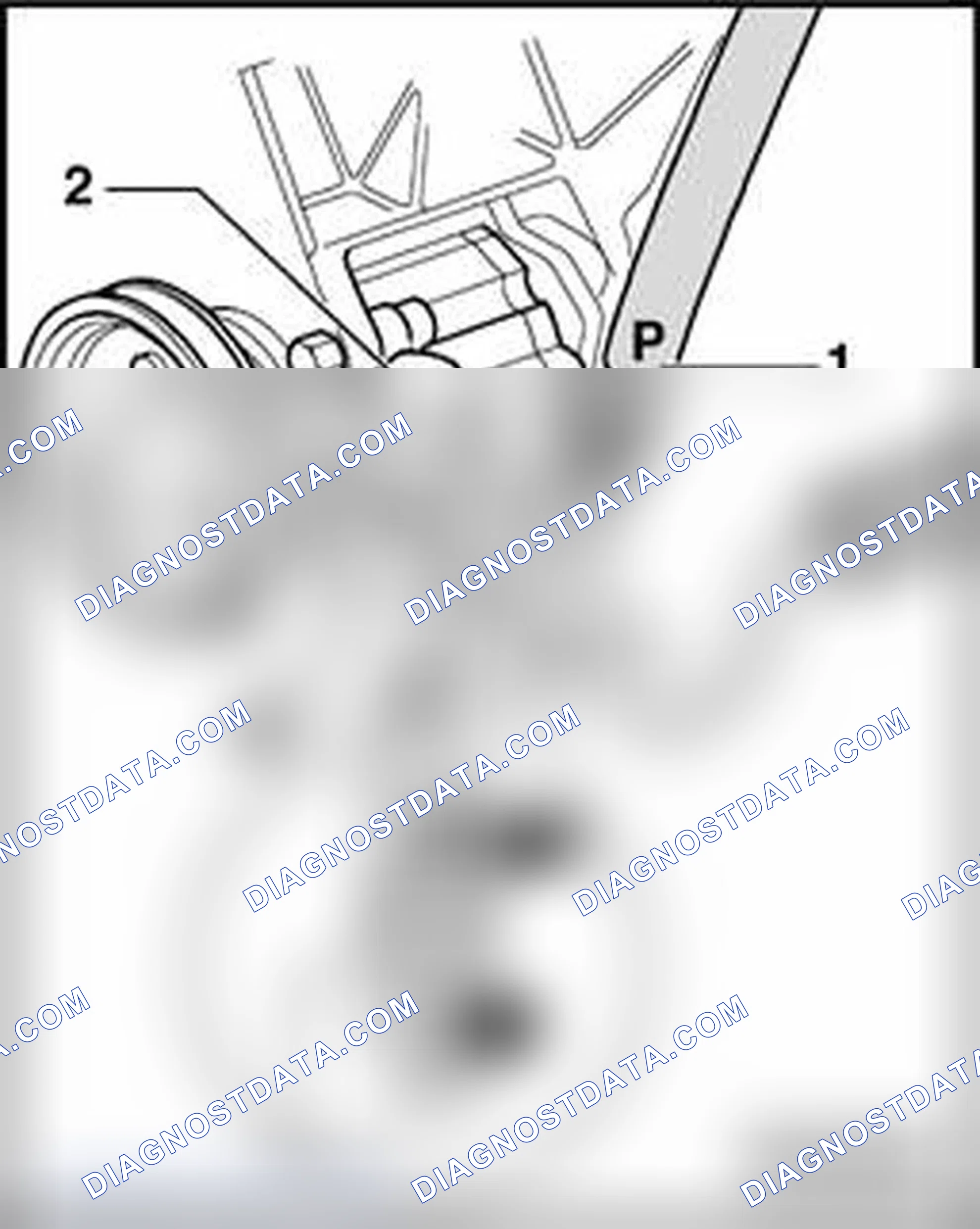 Scheme 366: Intake hose to power steering pump location