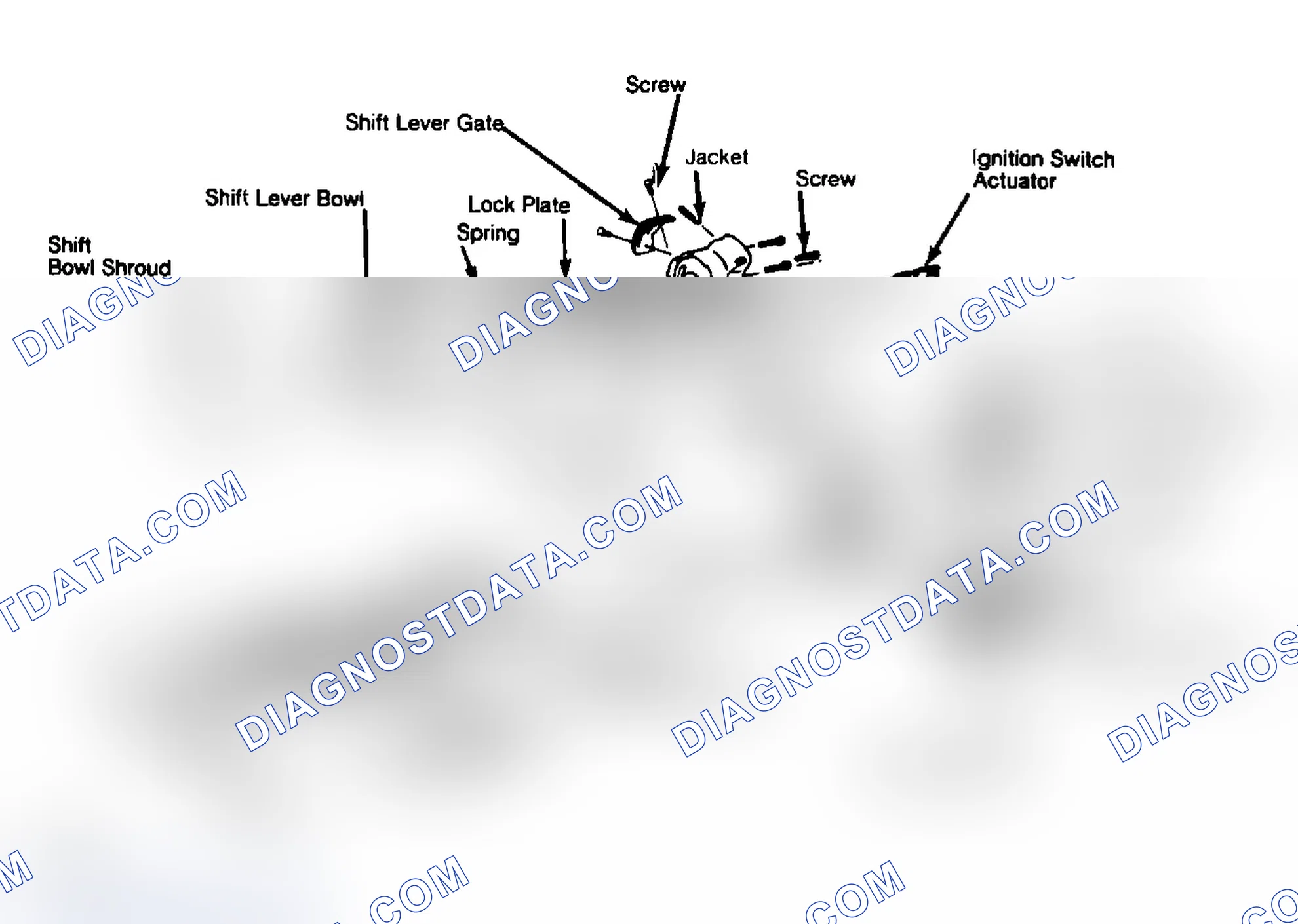 Scheme 5: Exploded View of Tilt Steering Column Lower Assembly
