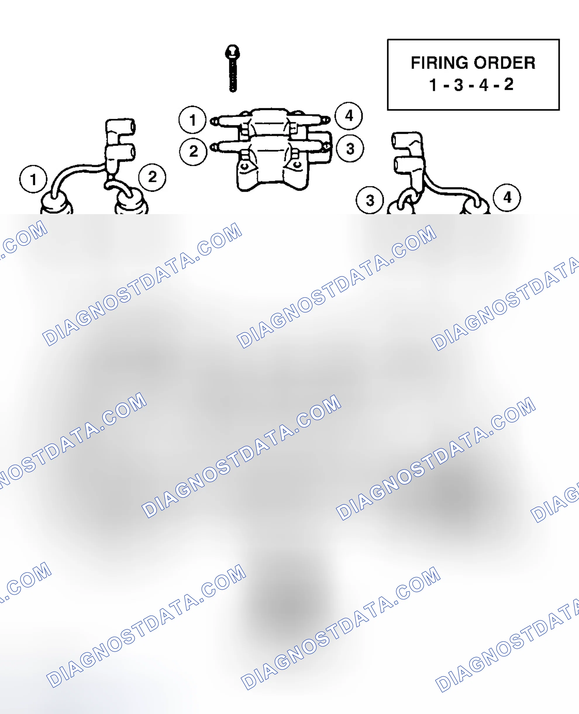 Scheme 3: Firing Order & Spark Plug Wire Routing (Eclipse 2.0L Non-Turbo)