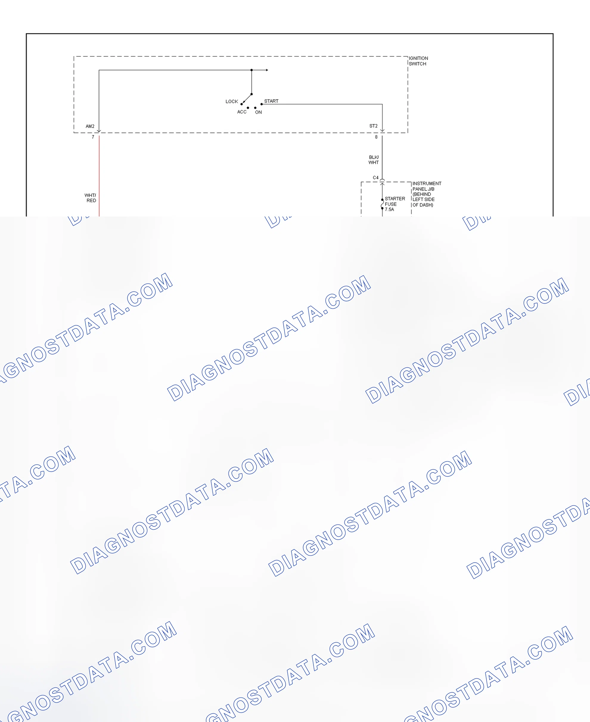 Scheme 18: Starting System Wiring Diagram (RX300)