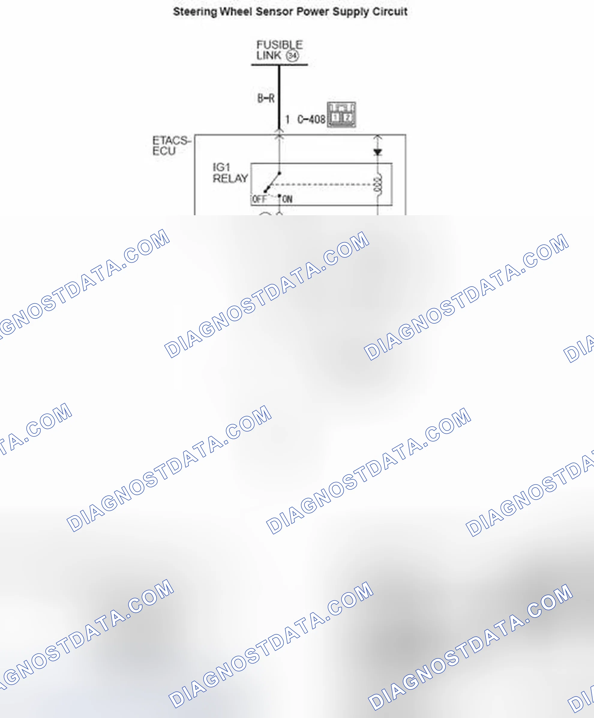 Scheme 60: INSPECTION PROCEDURE 14: STEERING WHEEL SENSOR POWER SUPPLY CIRCUIT SYSTEM