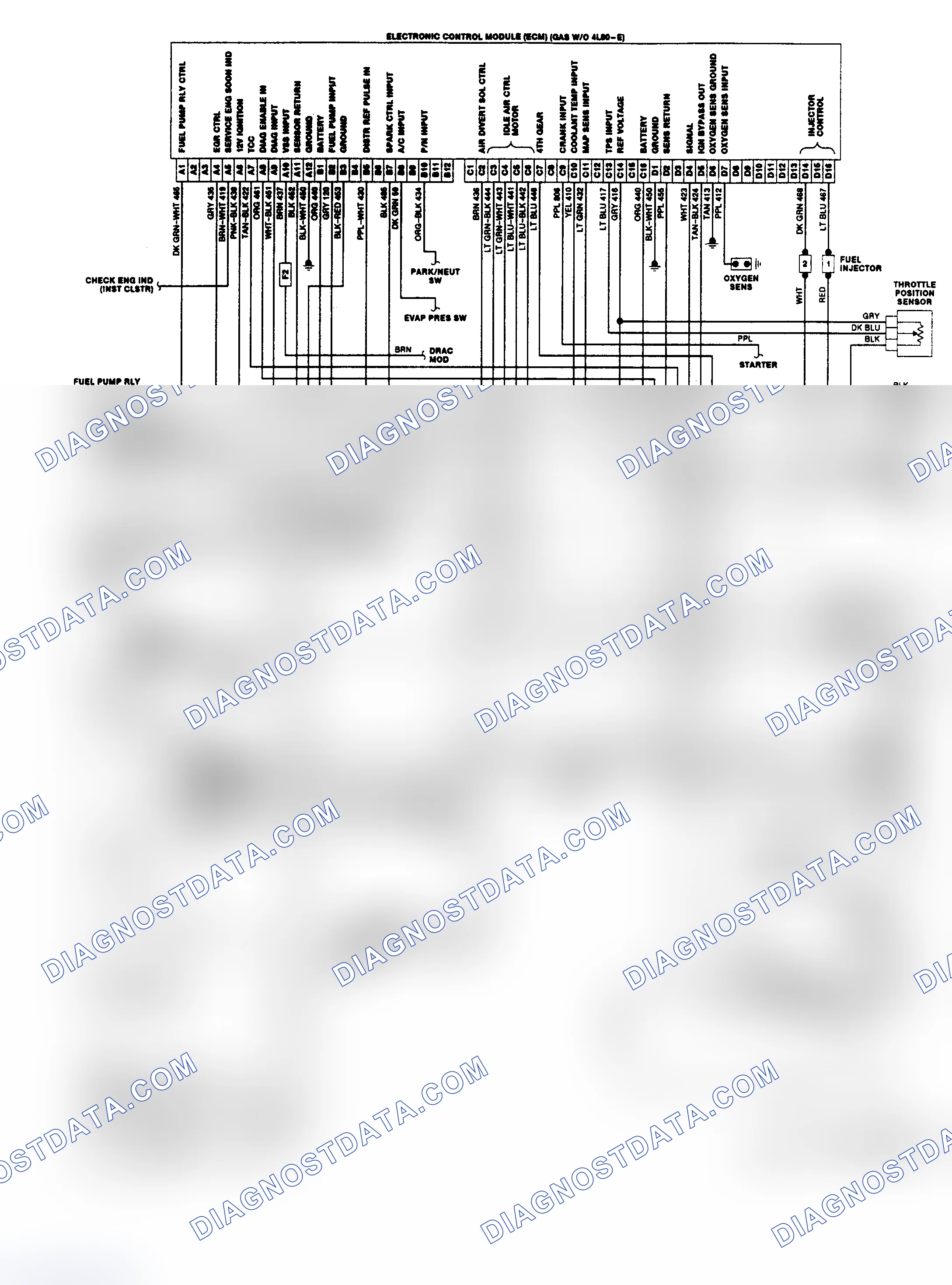 Scheme 10: Wiring Diagram ("G" Series 4.3/5.7L w/o 4L80-E Trans.)