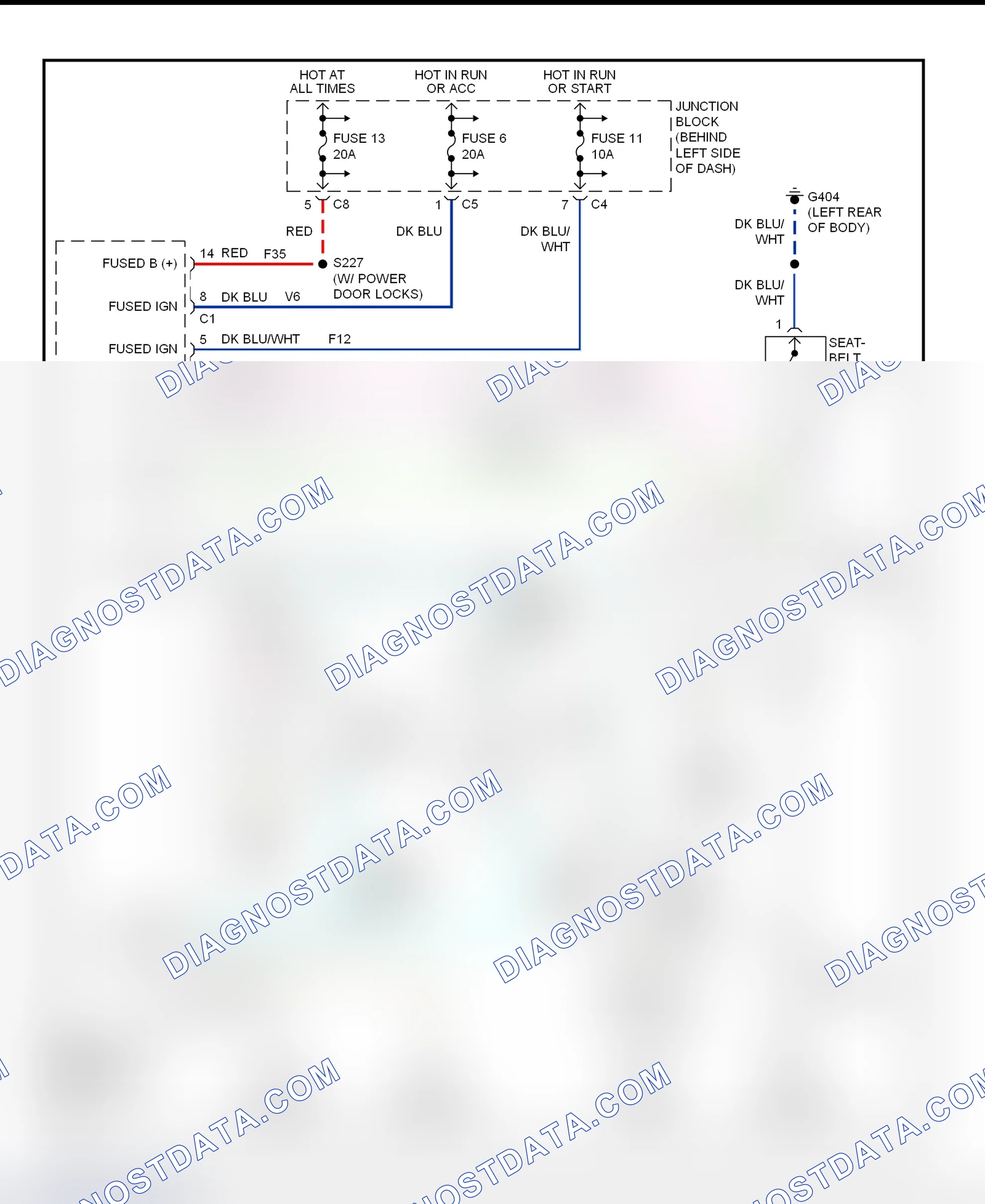 Fig. 6: Warning Systems Wiring Diagram (Durango)