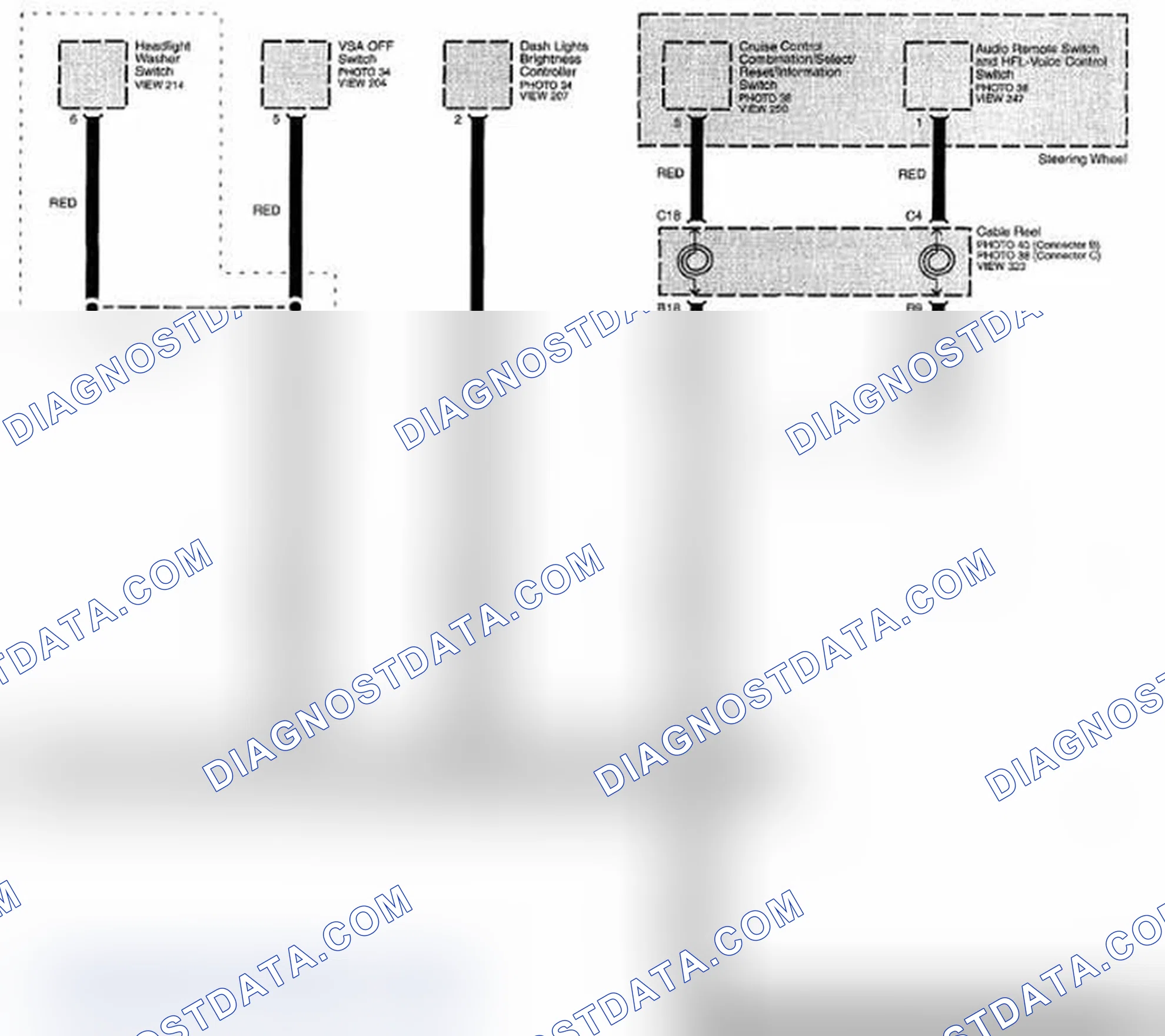Scheme 166: Illumination (Negative) Circuit Diagram - LEDs (Page 15-12)