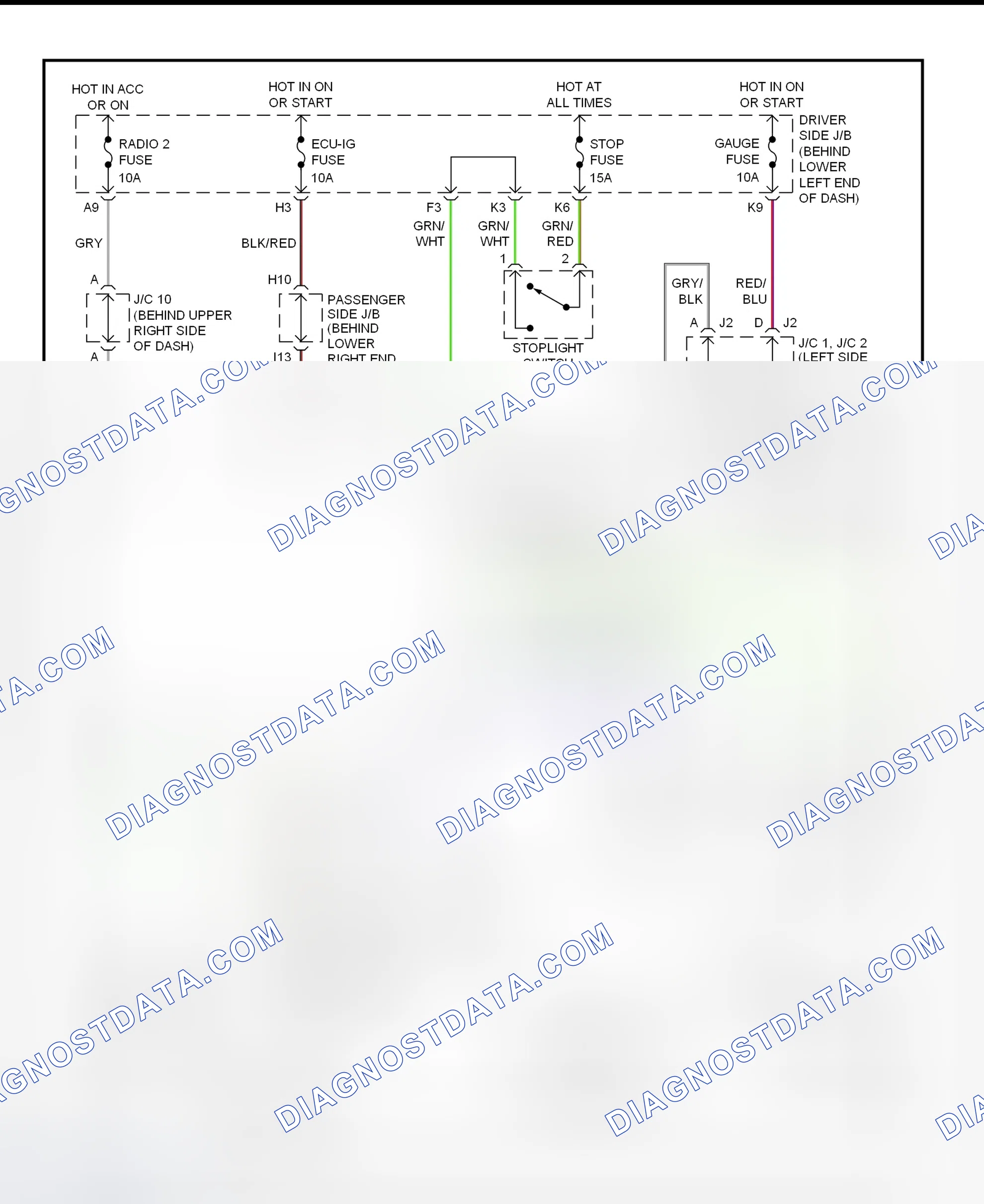 Scheme 292: Shift Interlock System Wiring Diagram (2001 - Lexus IS300)
