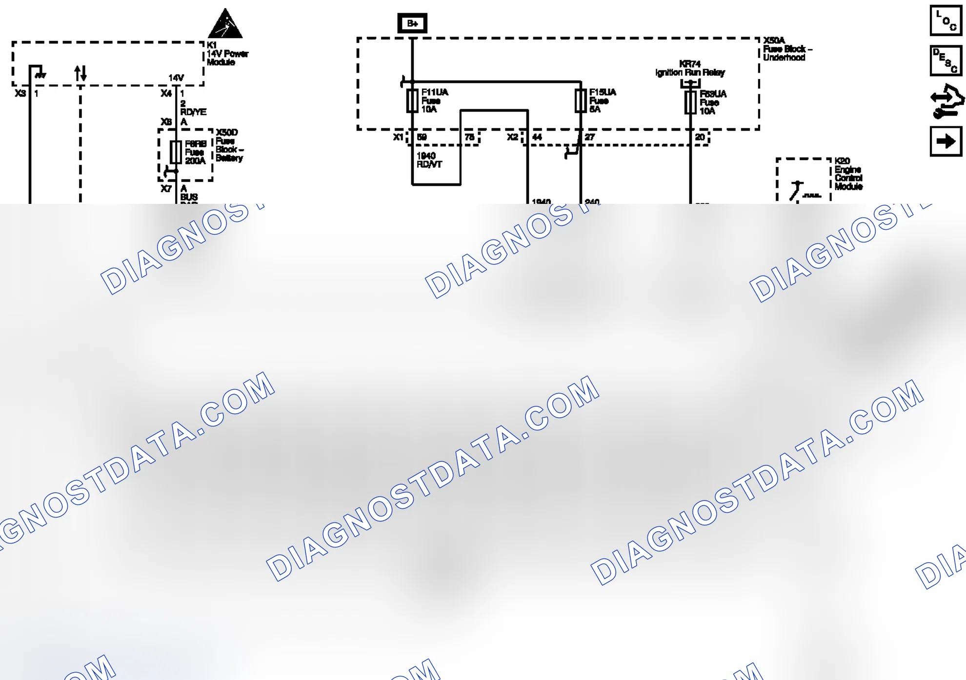 Scheme 95: Power, Ground and Data Communication Wiring Schematics