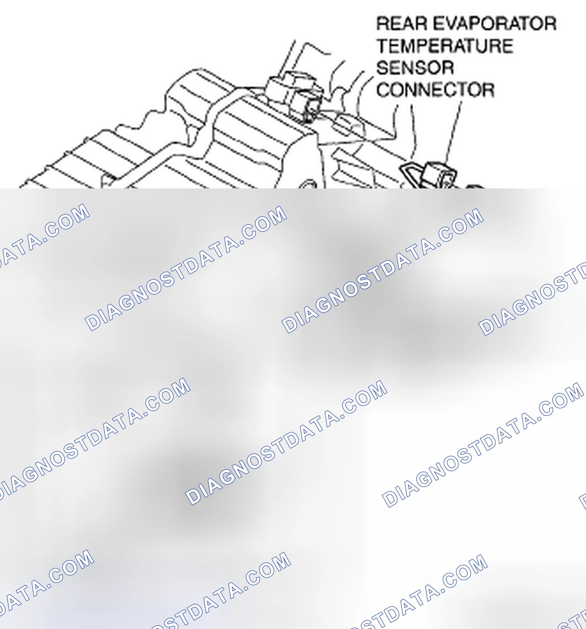 Scheme 55: REAR EVAPORATOR TEMPERATURE SENSOR REMOVAL/INSTALLATION