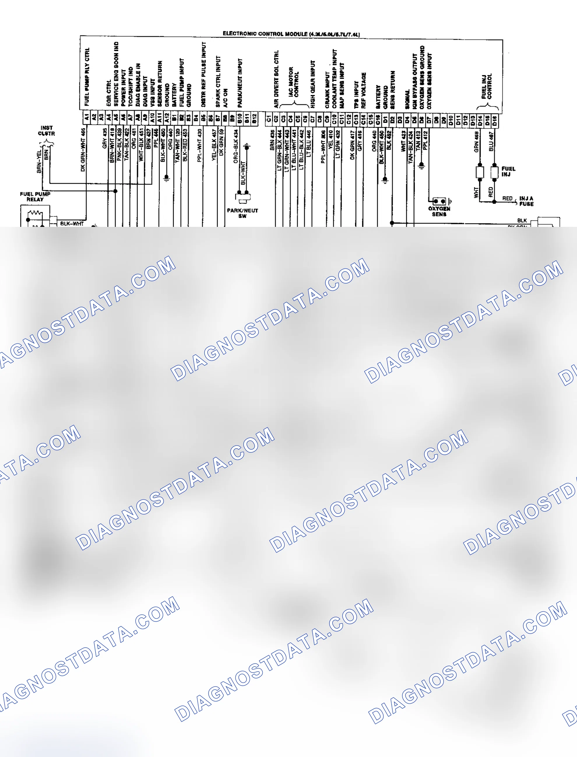 Scheme 17: "C" & "K" Series 4.3L, 5.0L, 5.7L & 7.4L TBI/CCC Wiring Diagram