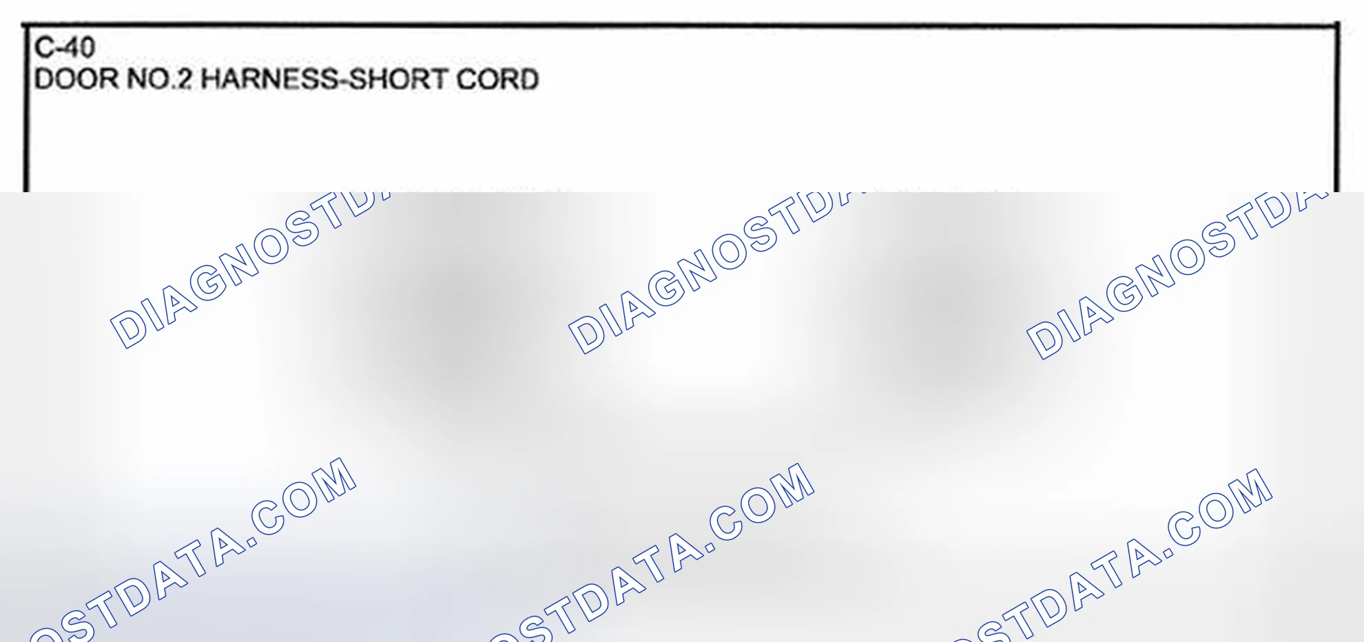 Scheme 66: Identifying Short Cord Door No.2 Harness Connector Terminals (C-40)