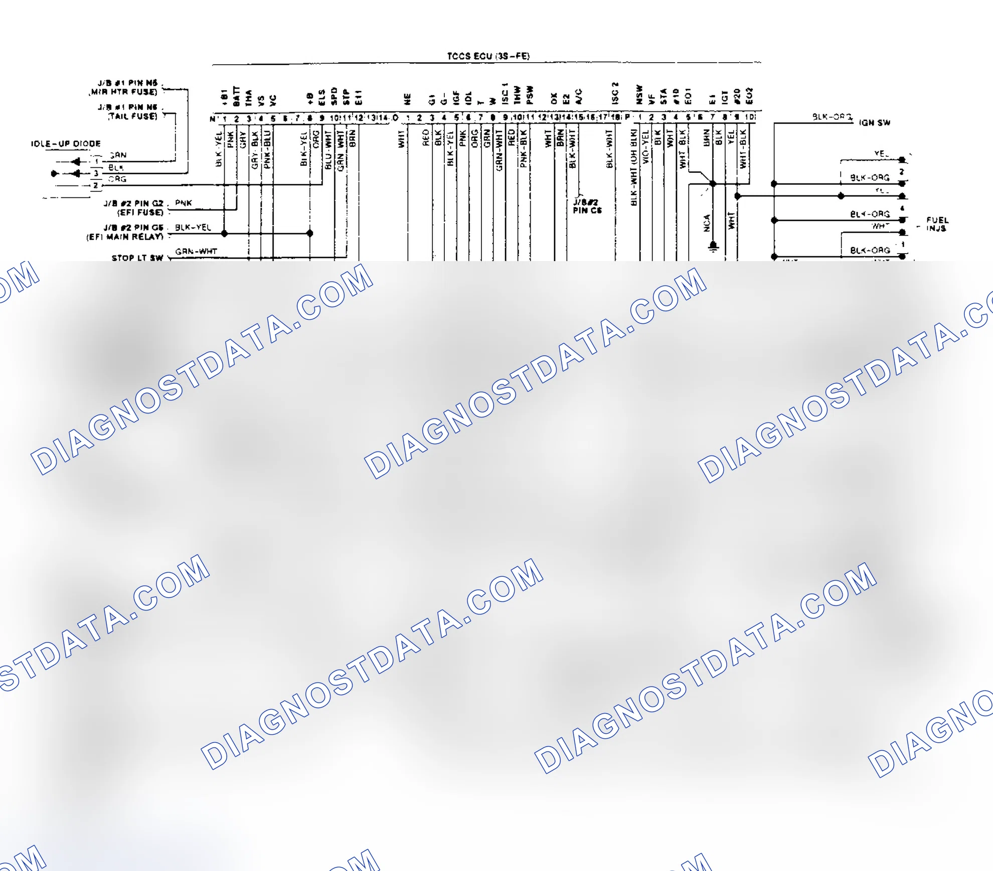 Scheme 153: Wiring Diagram (Celica 3S-FE Engine)