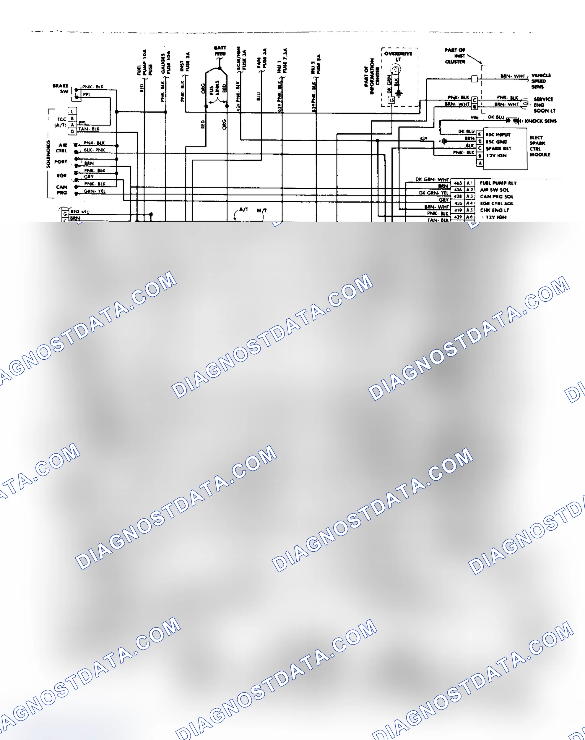Scheme 54: Wiring Diagram for 5.7L Port Fuel Injection System