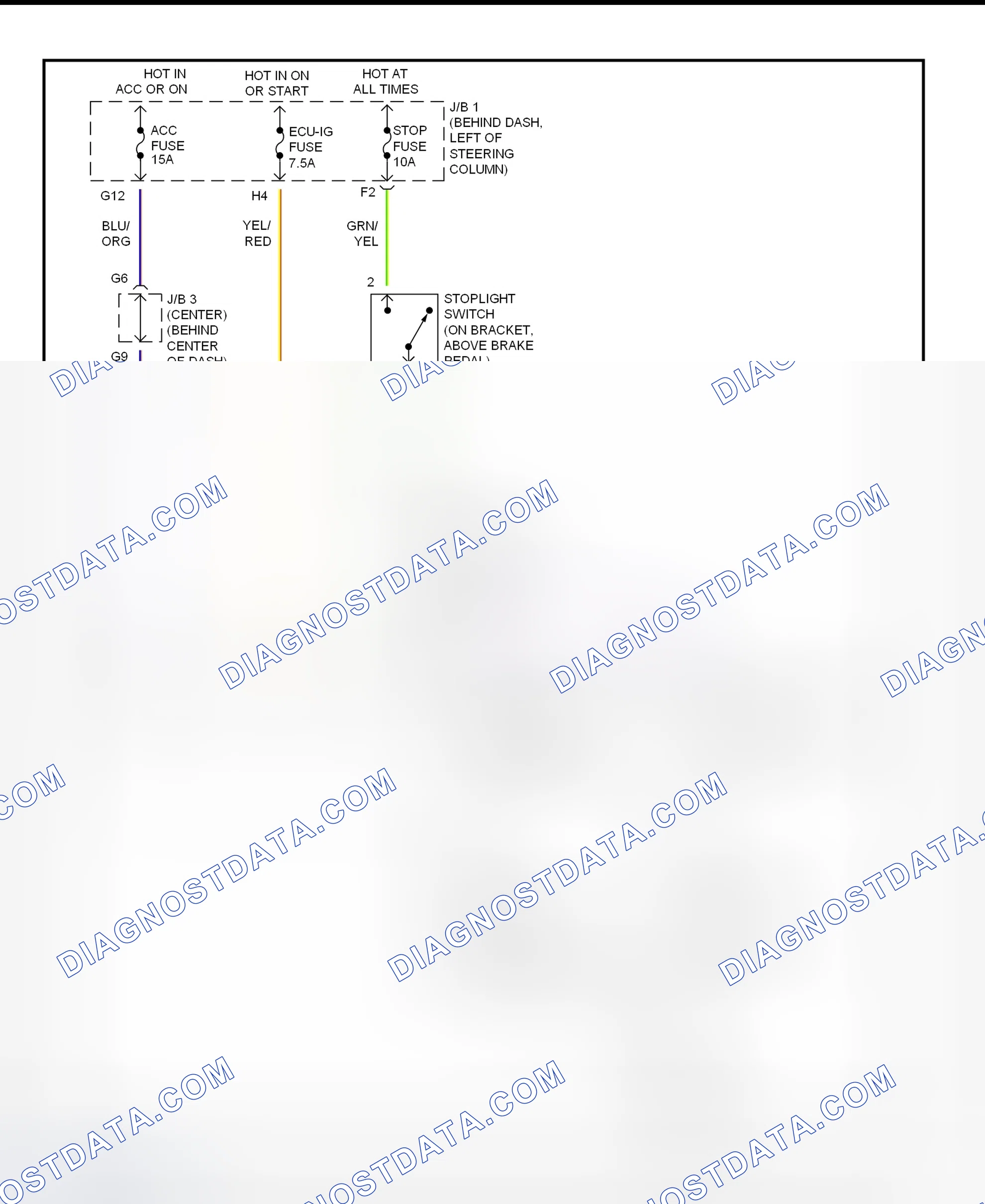 Scheme 307: Shift Interlock System Wiring Diagram (2001 - Toyota Tacoma)