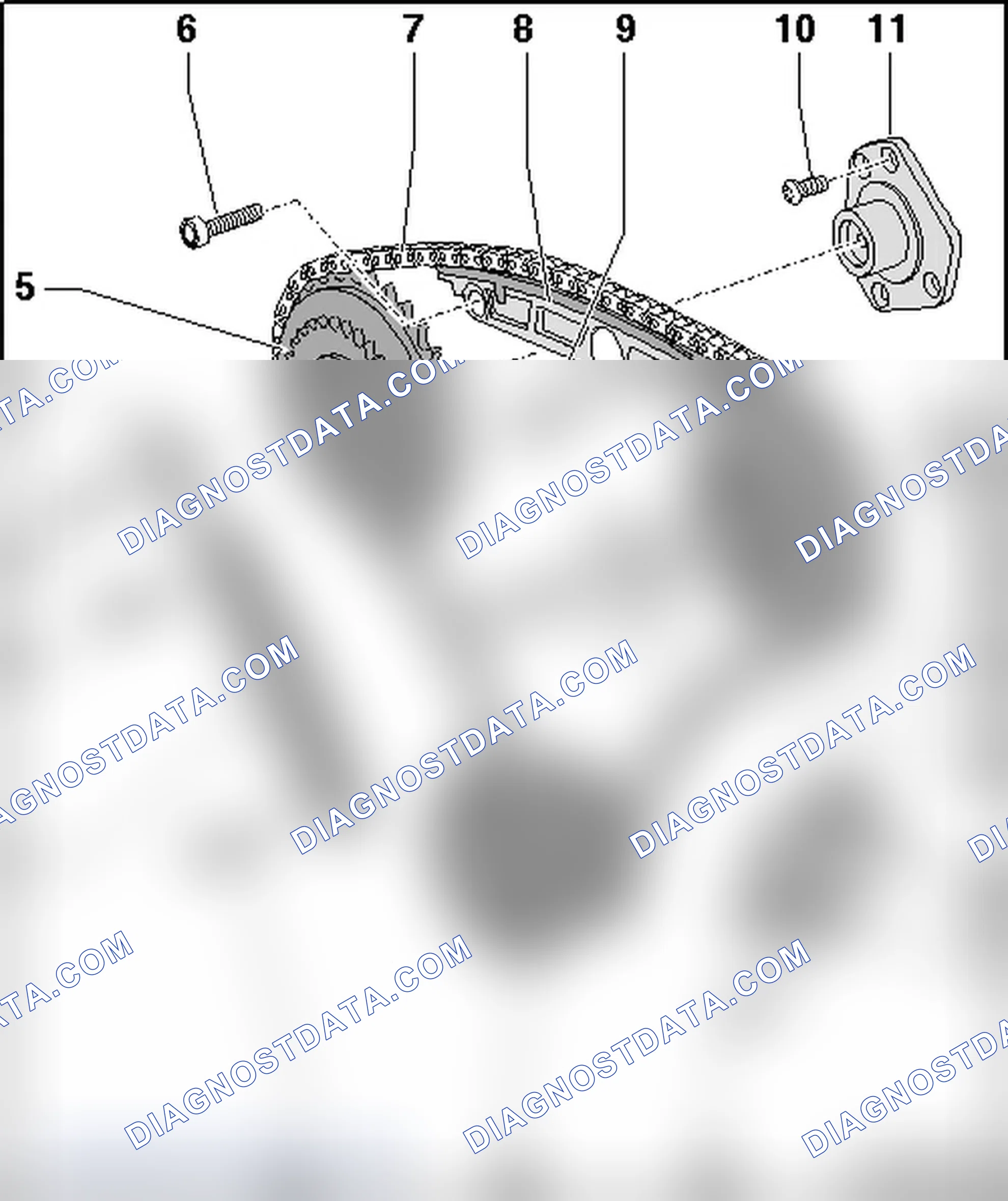Scheme 338: TIMING MECHANISM DRIVE CHAIN ASSEMBLY OVERVIEW