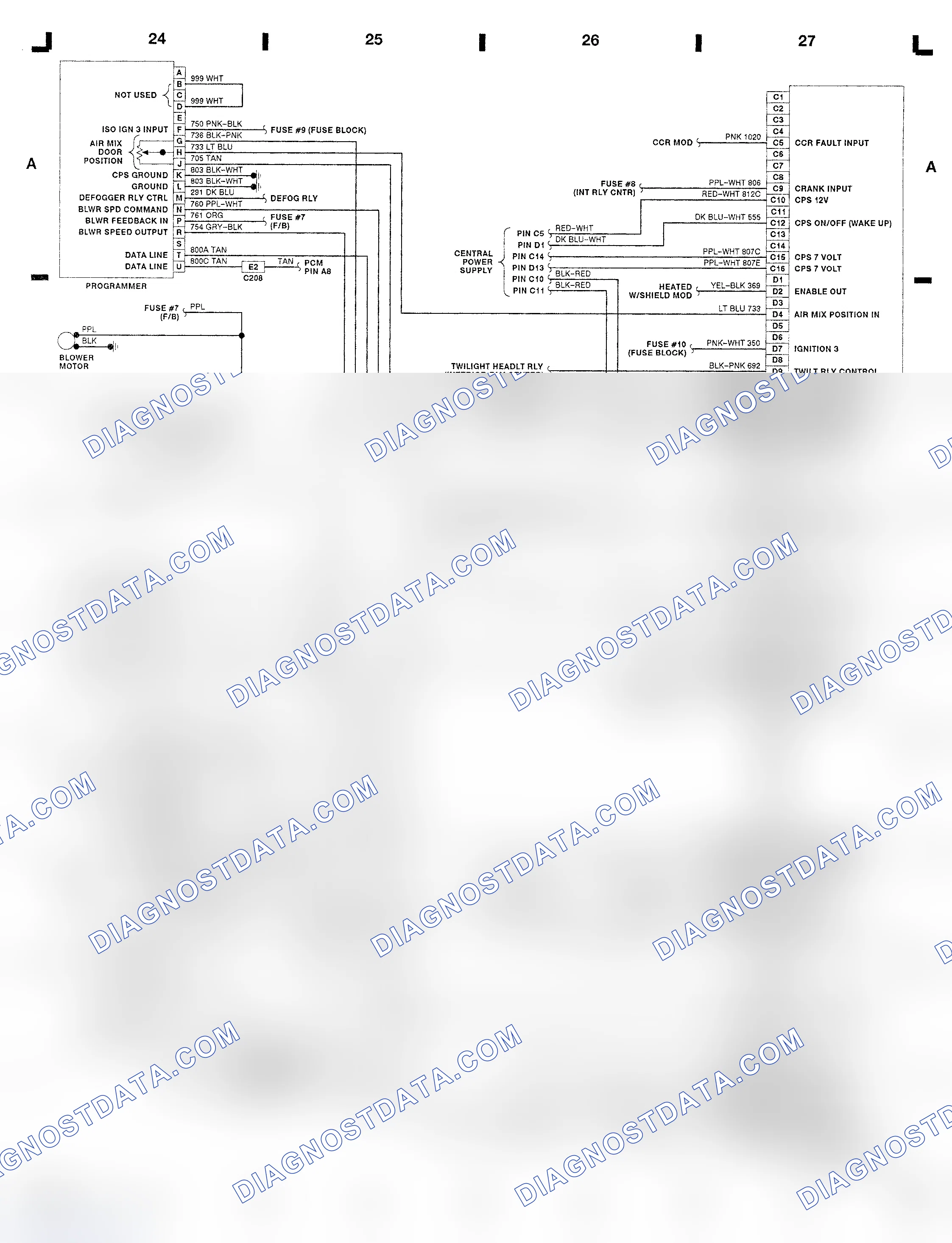 Scheme 40: 4.9L (VIN B) BCM Wiring Diagram (Eldorado & Seville)