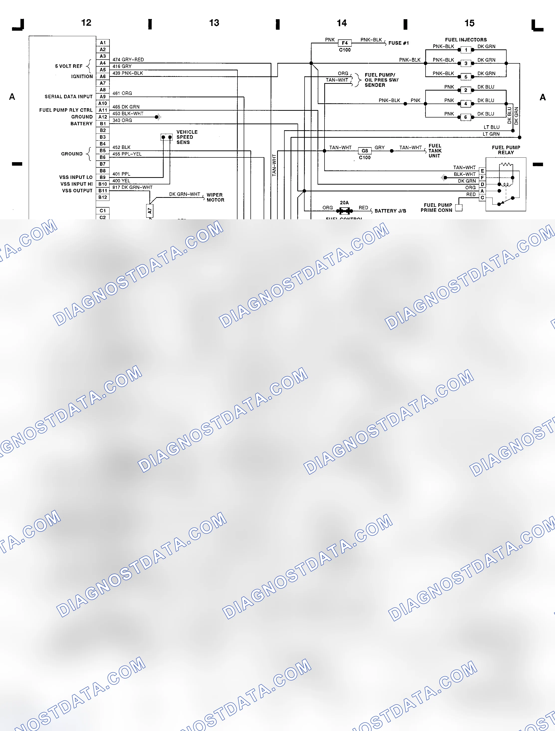 Scheme 12: 3.1L (VIN T) ECM Wiring Diagram (Beretta & Corsica)