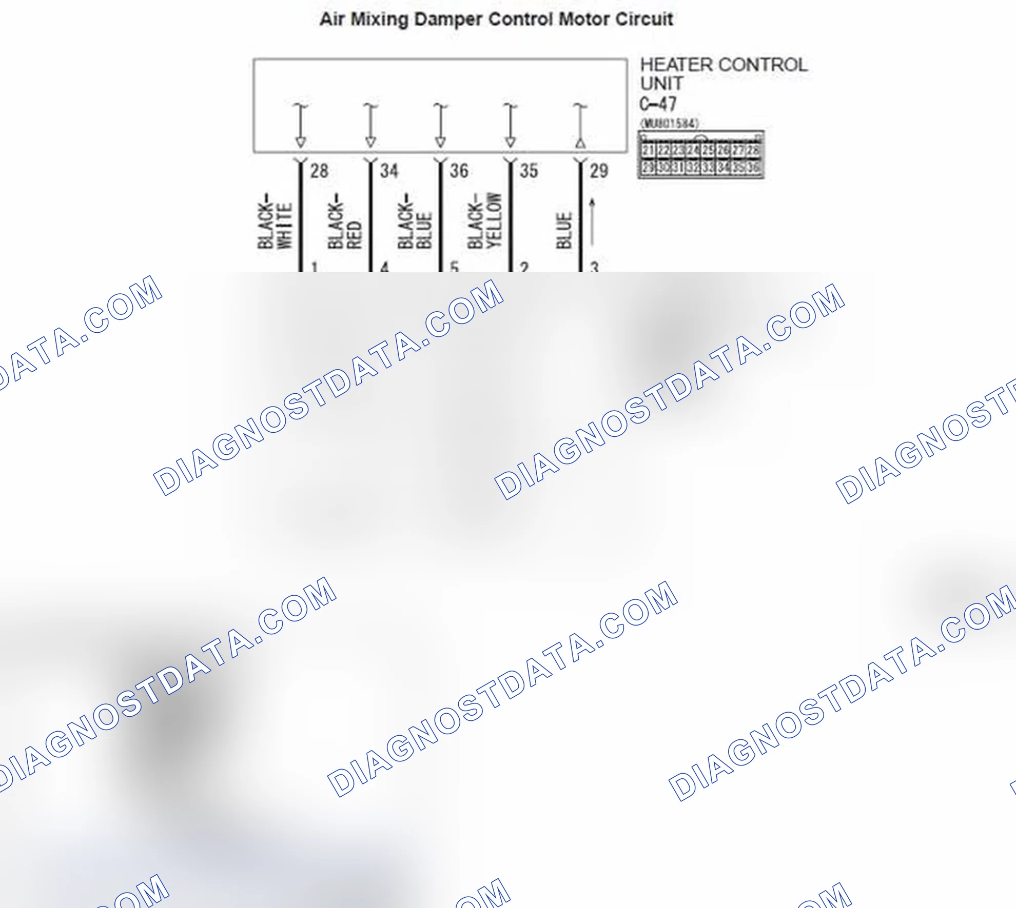 Scheme 30: INSPECTION PROCEDURE 5: A/C outlet air temperature does not increase < Vehicles without A/C >