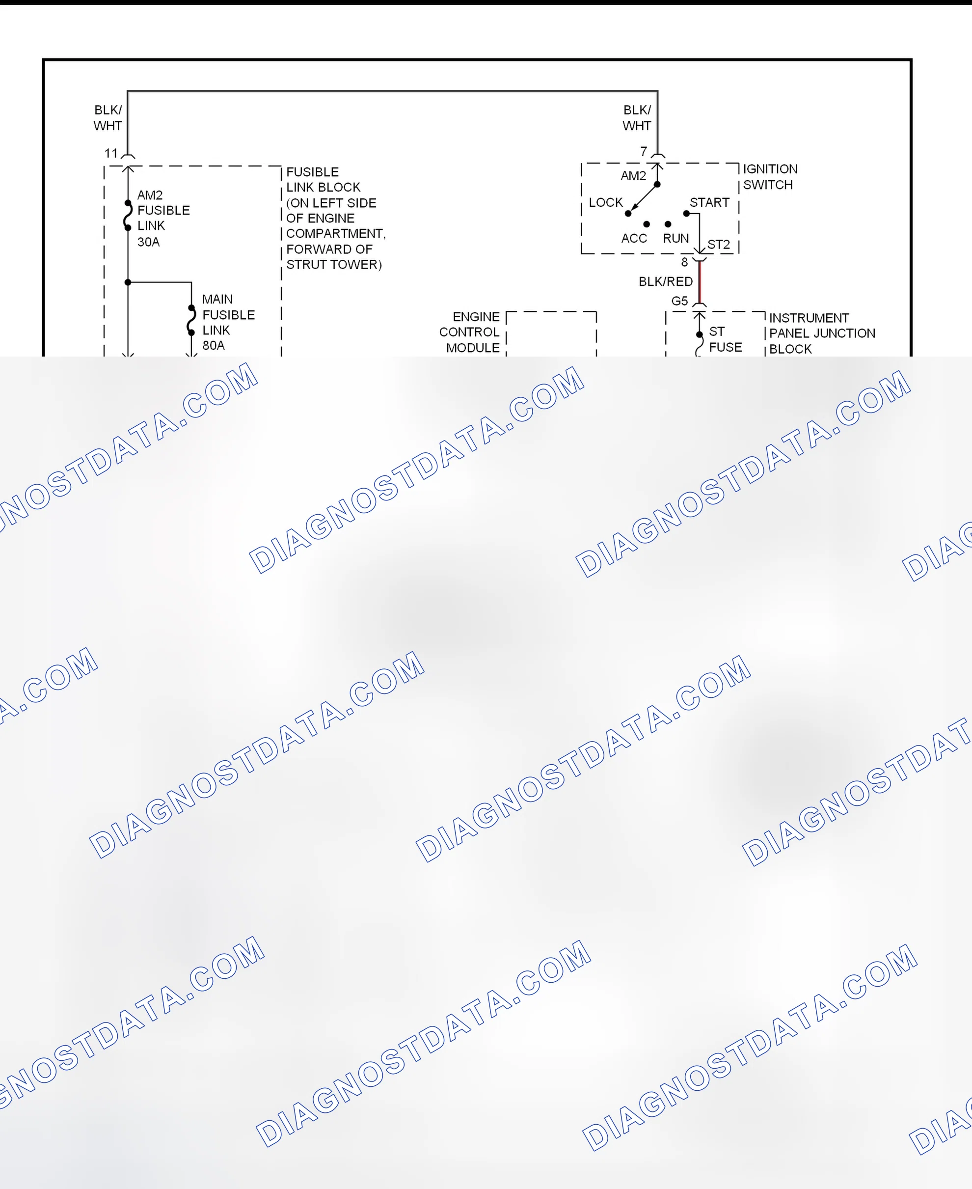 Scheme 10: Starting System Wiring Diagram (LS400)