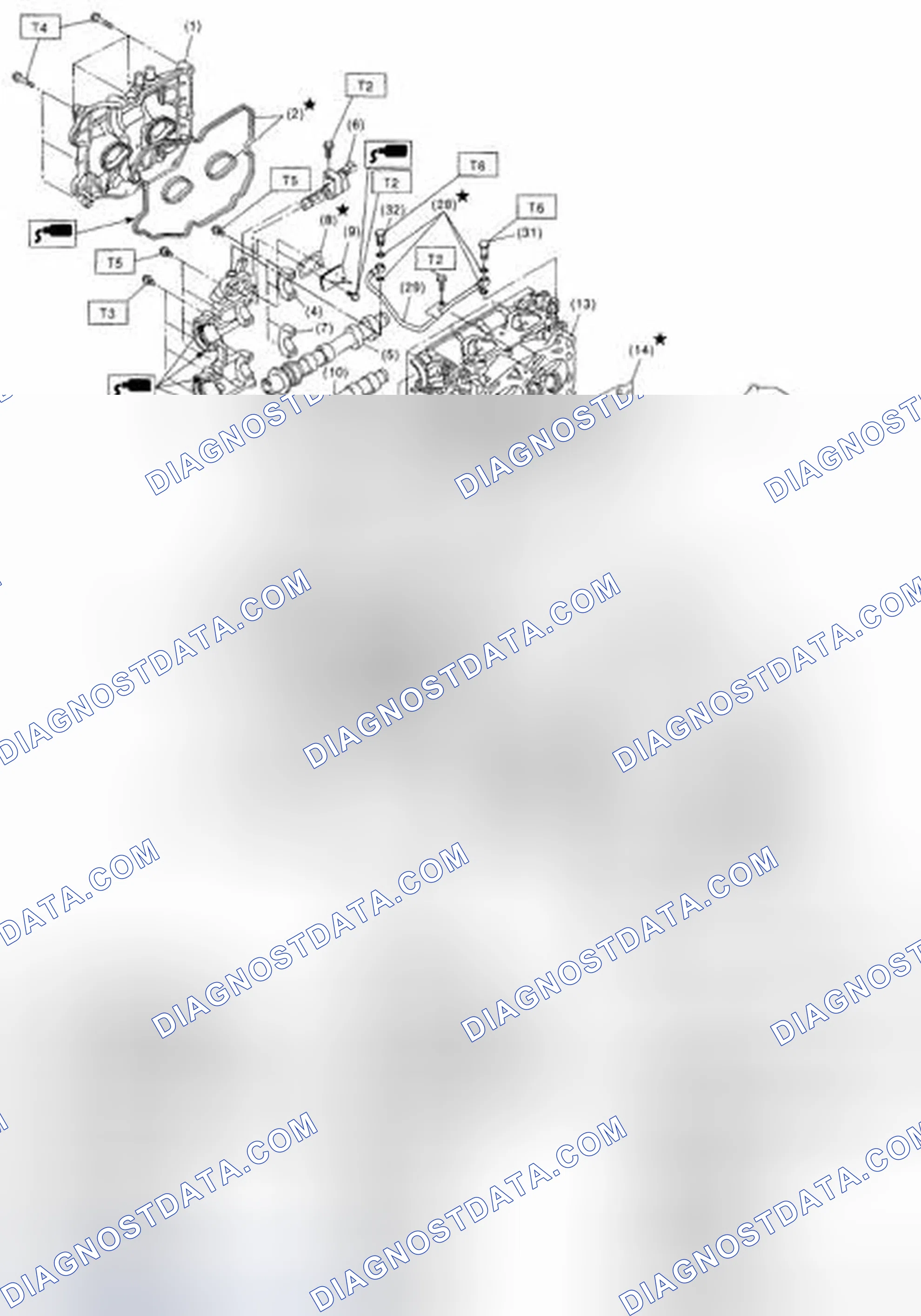 Scheme 276: Identifying Cylinder Head And Camshaft Components With Torque Specification