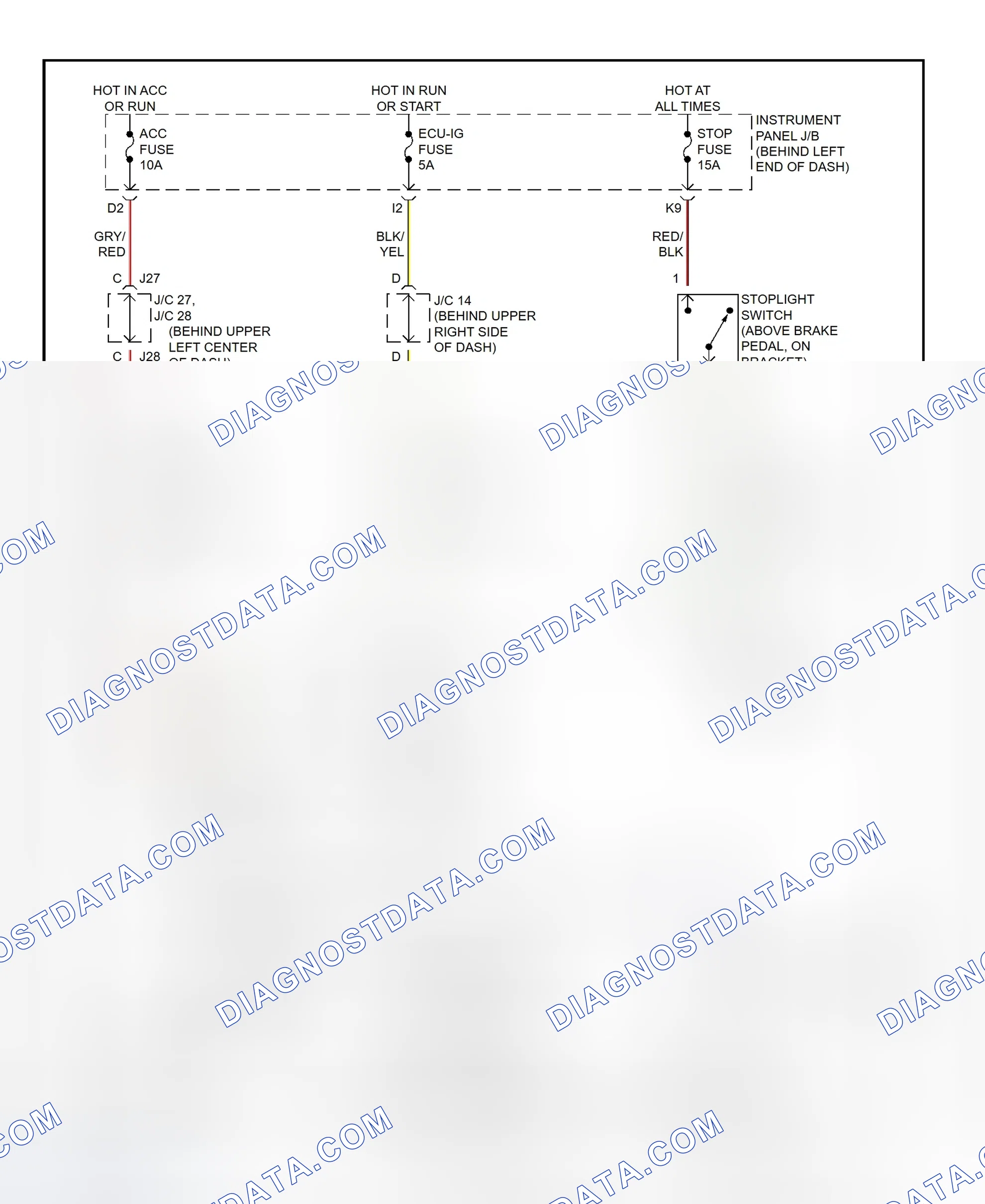 Scheme 305: Shift Interlock System Wiring Diagram (2001 - Toyota Prius)