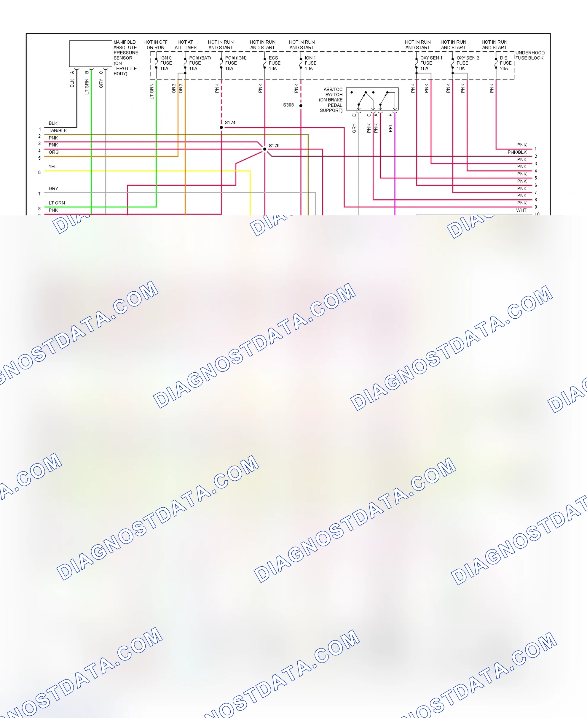 Scheme 72: PCM Wiring Diagram (DeVille & Eldorado - 4.6L - 2 Of 4)