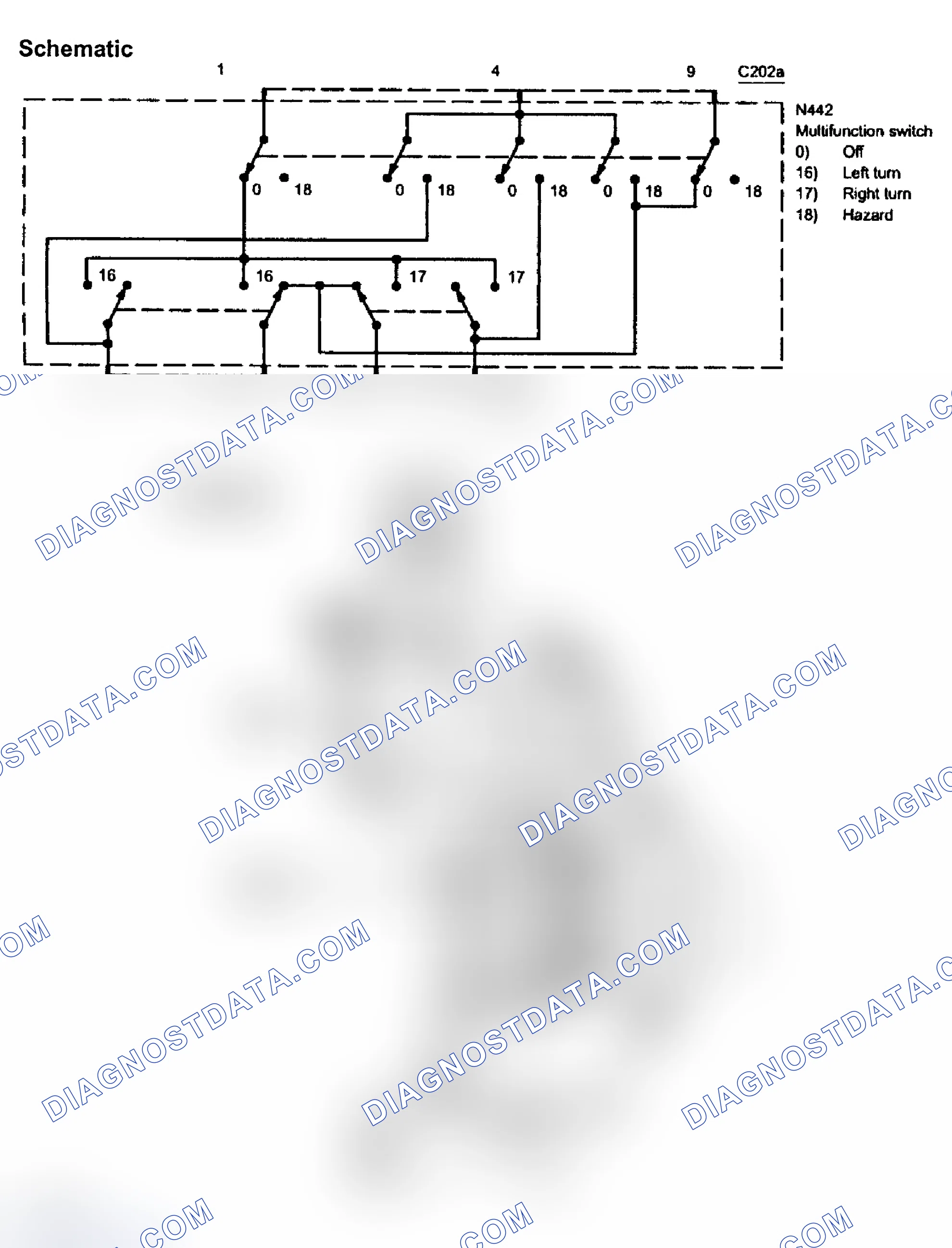 Scheme 9: MULTIFUNCTION SWITCH, TURN PORTION