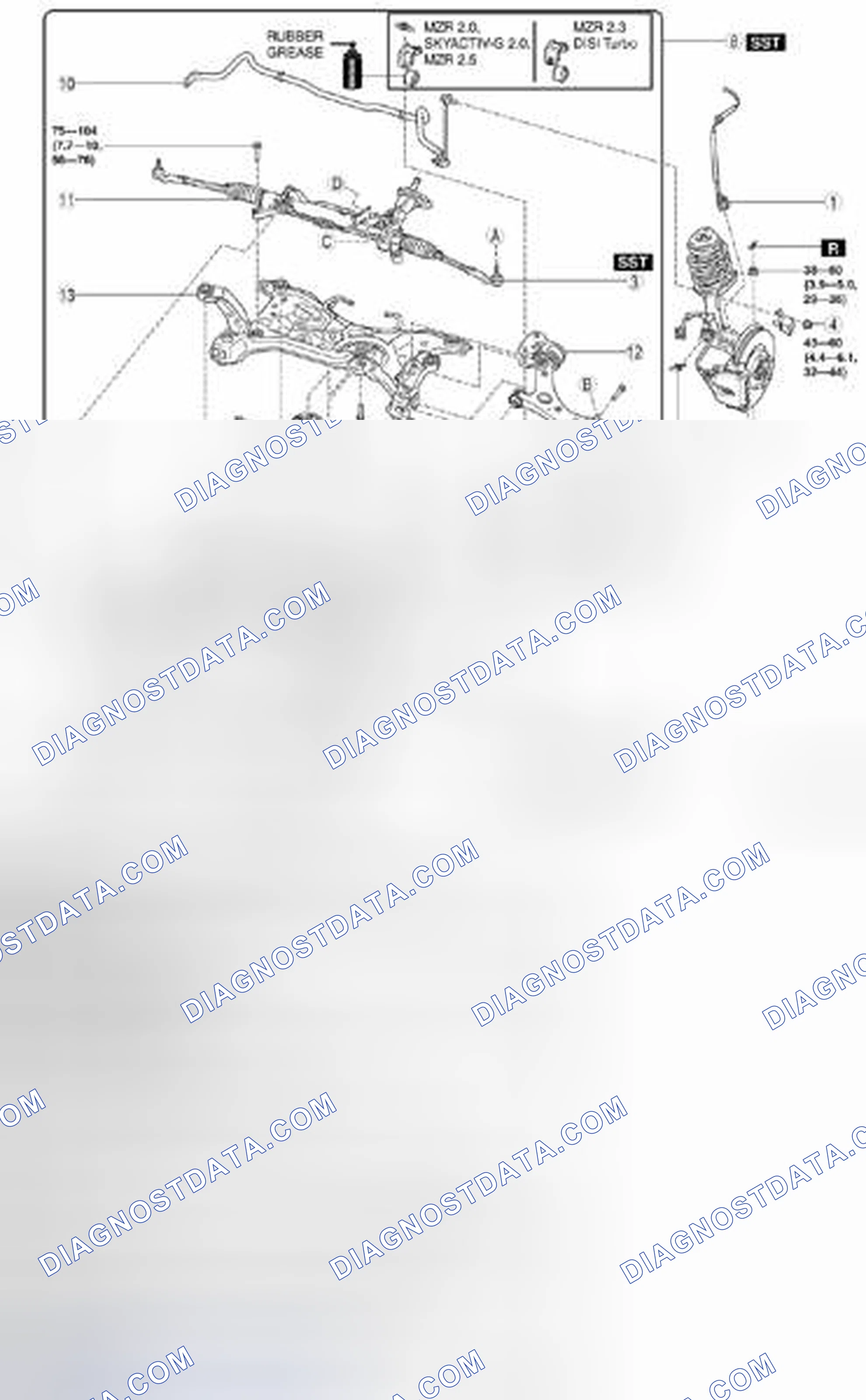Scheme 26: Exploded View Of Front Front Suspension With Torque Specifications