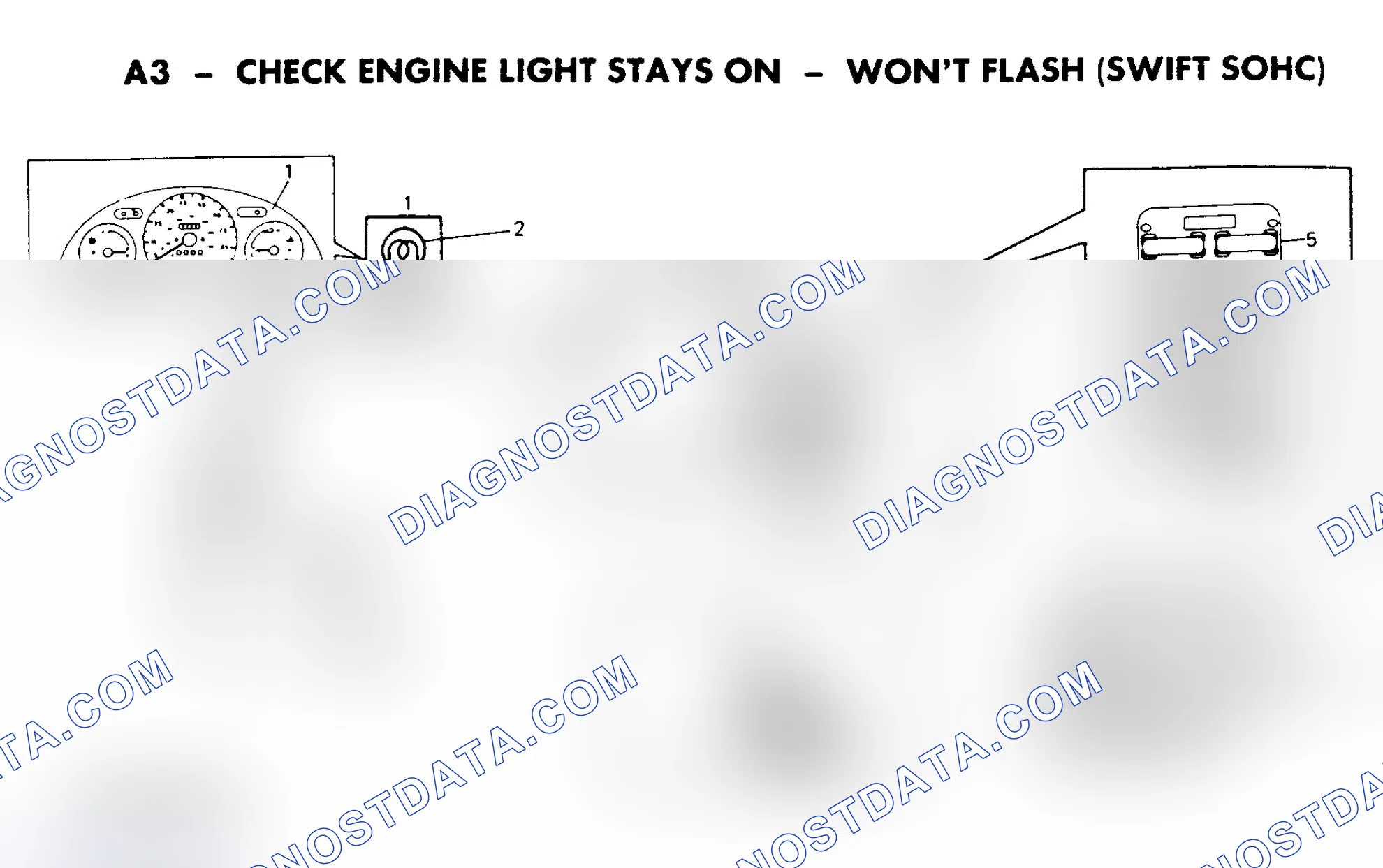 Scheme 48: CHART A3 - CHECK ENGINE LIGHT STAYS ON - WON'T FLASH