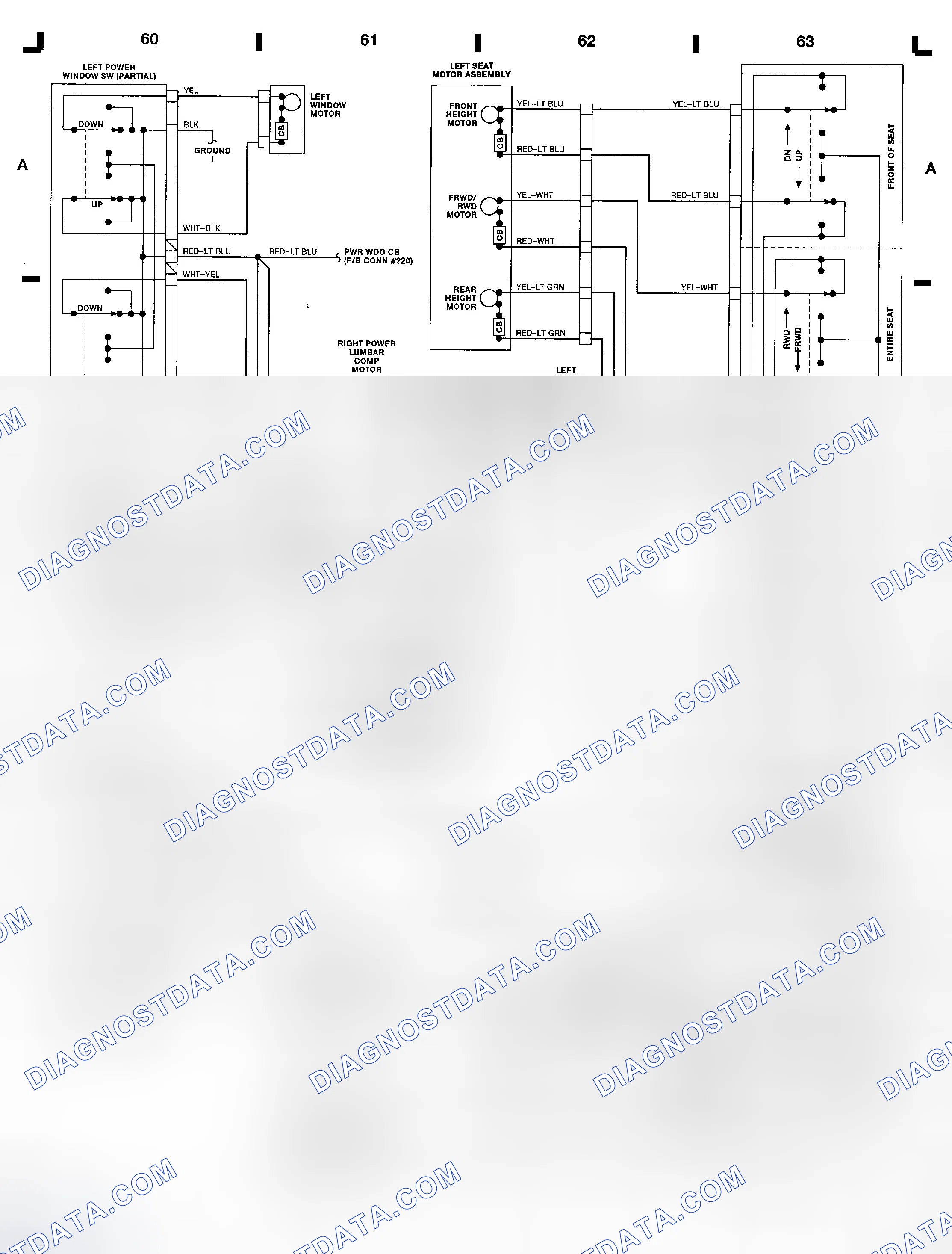 Scheme 4: Power Mirror Switch - Cougar & Thunderbird (Grid E 60-63)
