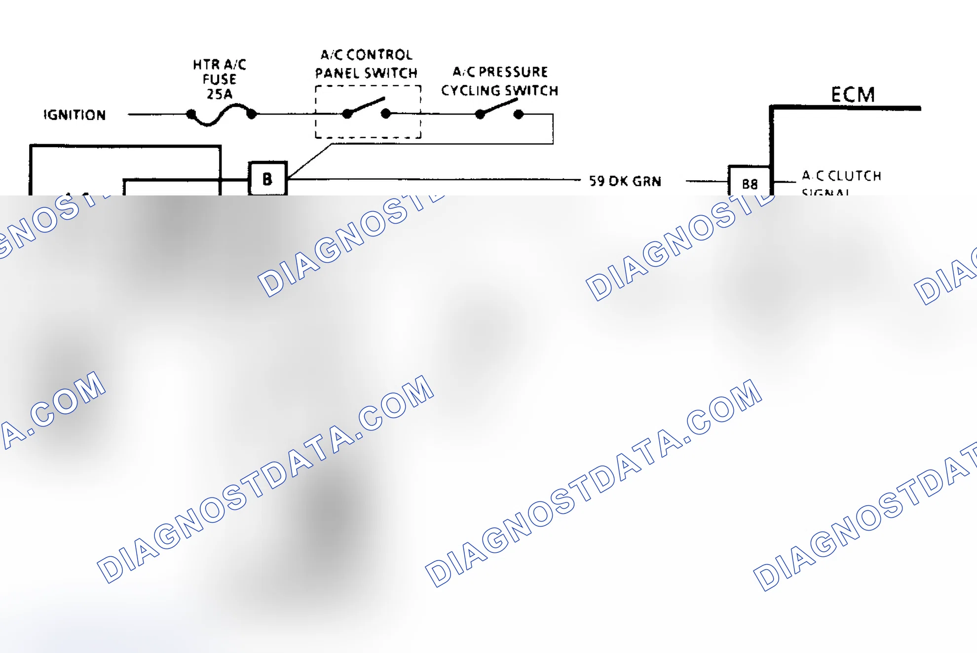 Scheme 40: A/C Clutch Control Diagnosis Schematic (2.8L) (2 of 3)