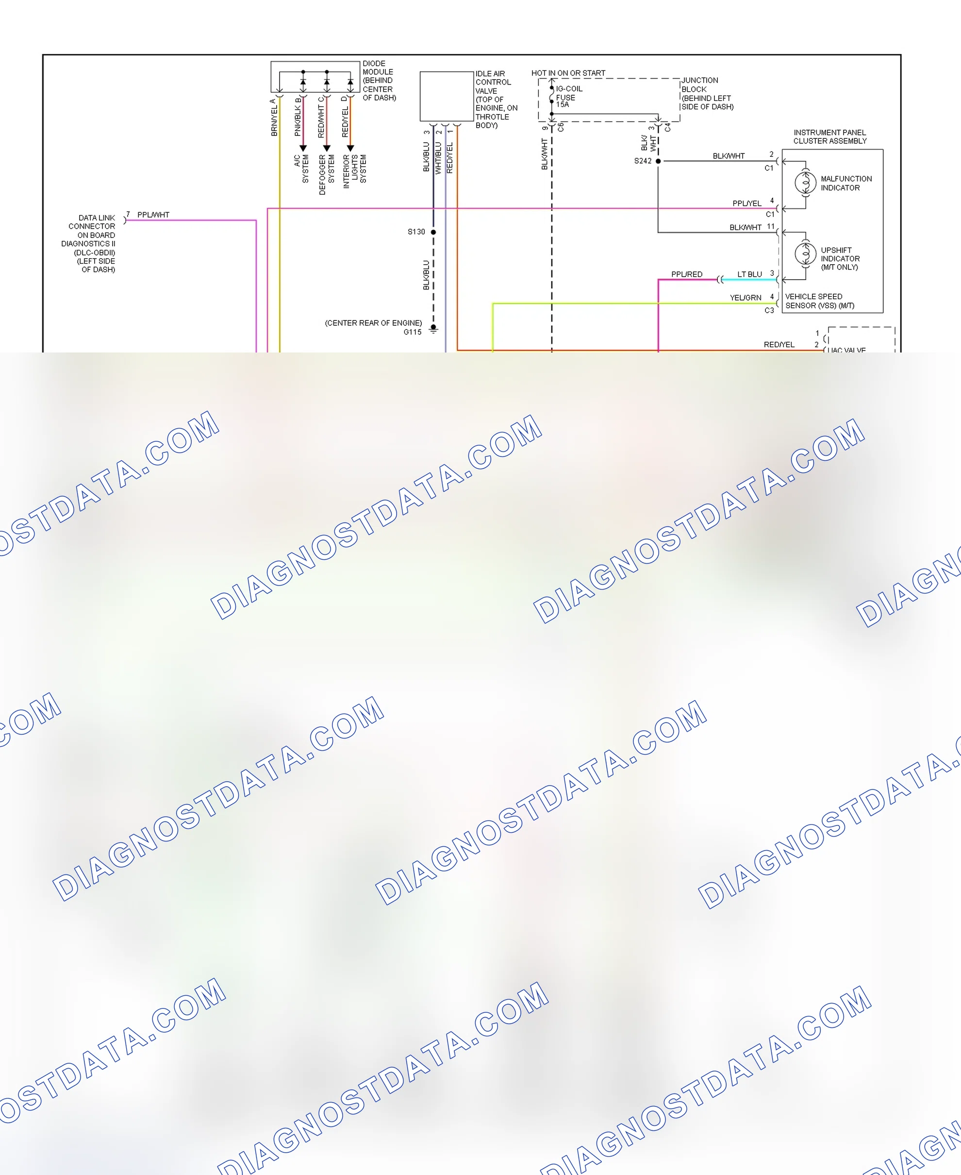 Scheme 145: PCM Wiring Diagram (Metro & Firefly (Canadian) - 1.3L - 3 Of 3)