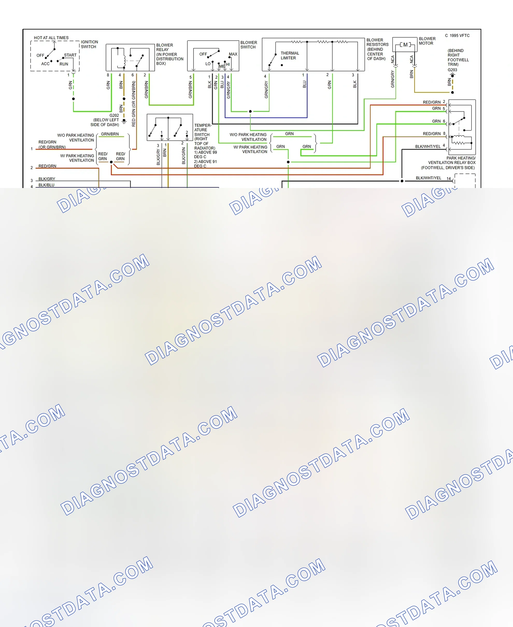 Scheme 6: Automatic A/C-Heater System Schematic (1994-95 - 2 Of 2)