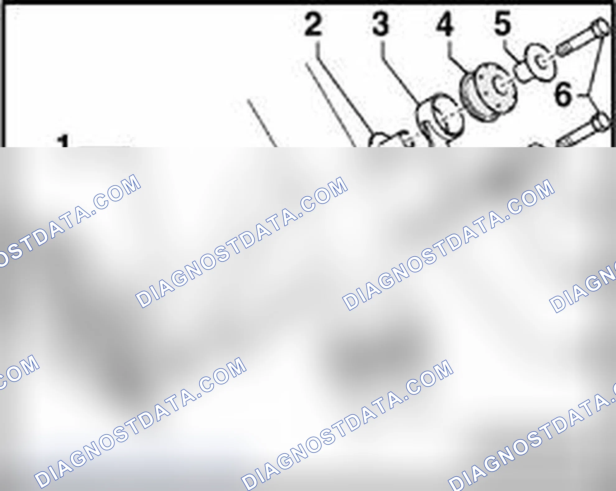 Scheme 401: Individual left mounting components for vehicles with manual transmission