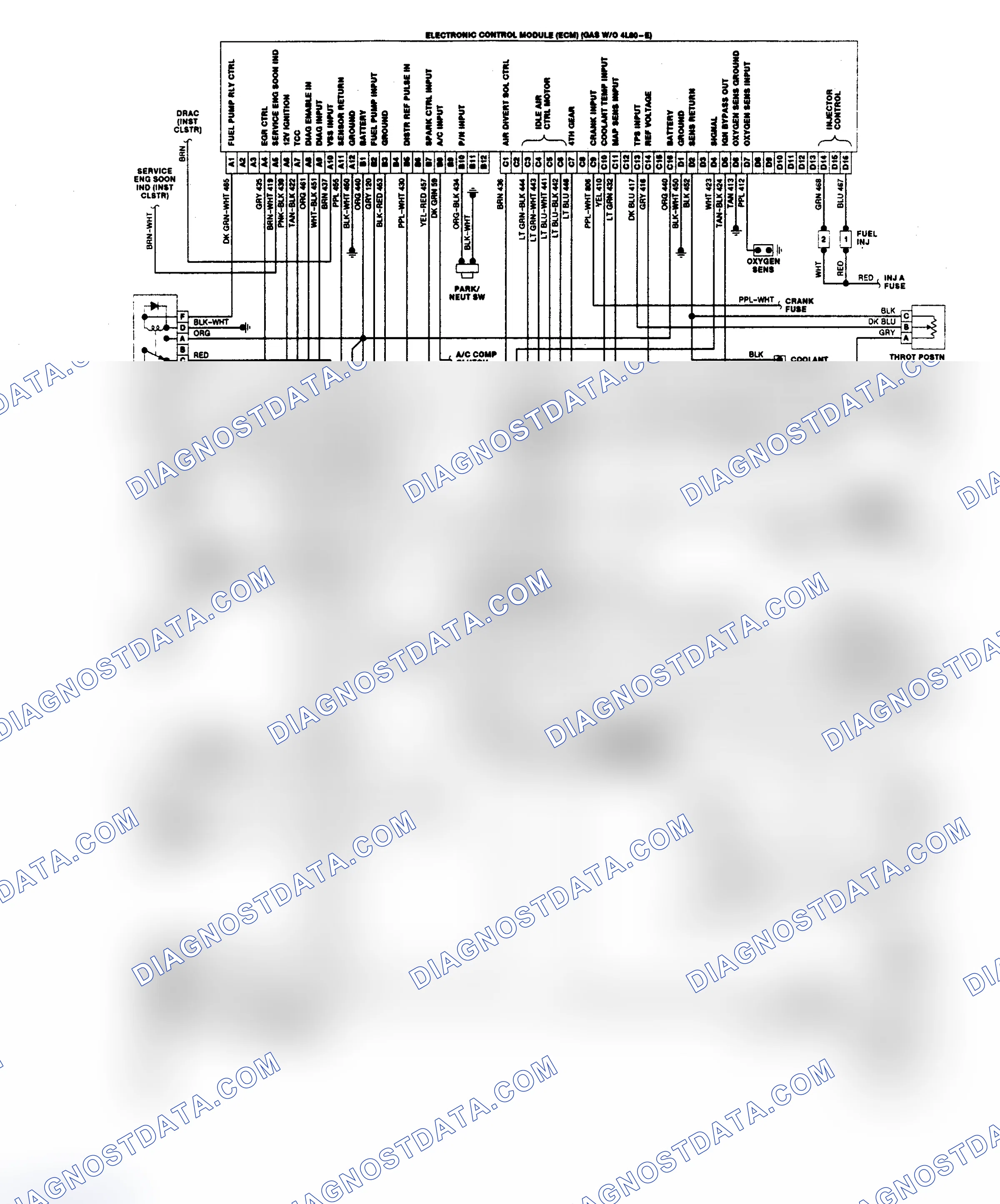 Scheme 6: Wiring Diagram ("C/K" Series 4.3/5.0/5.7L w/o 4L80-E Trans.)