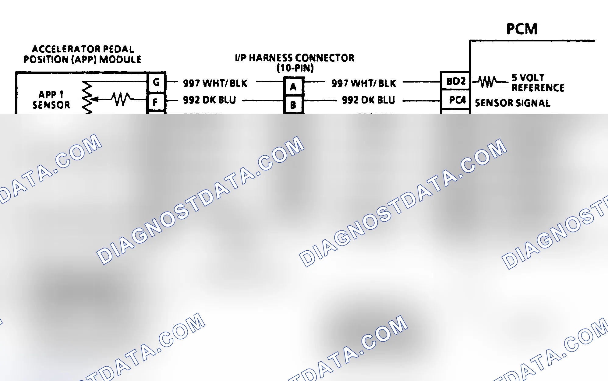 Scheme 185: DTC 21 Schematic ("C" & "K" Series) Accelerator Pedal Position No. 1 Circuit High