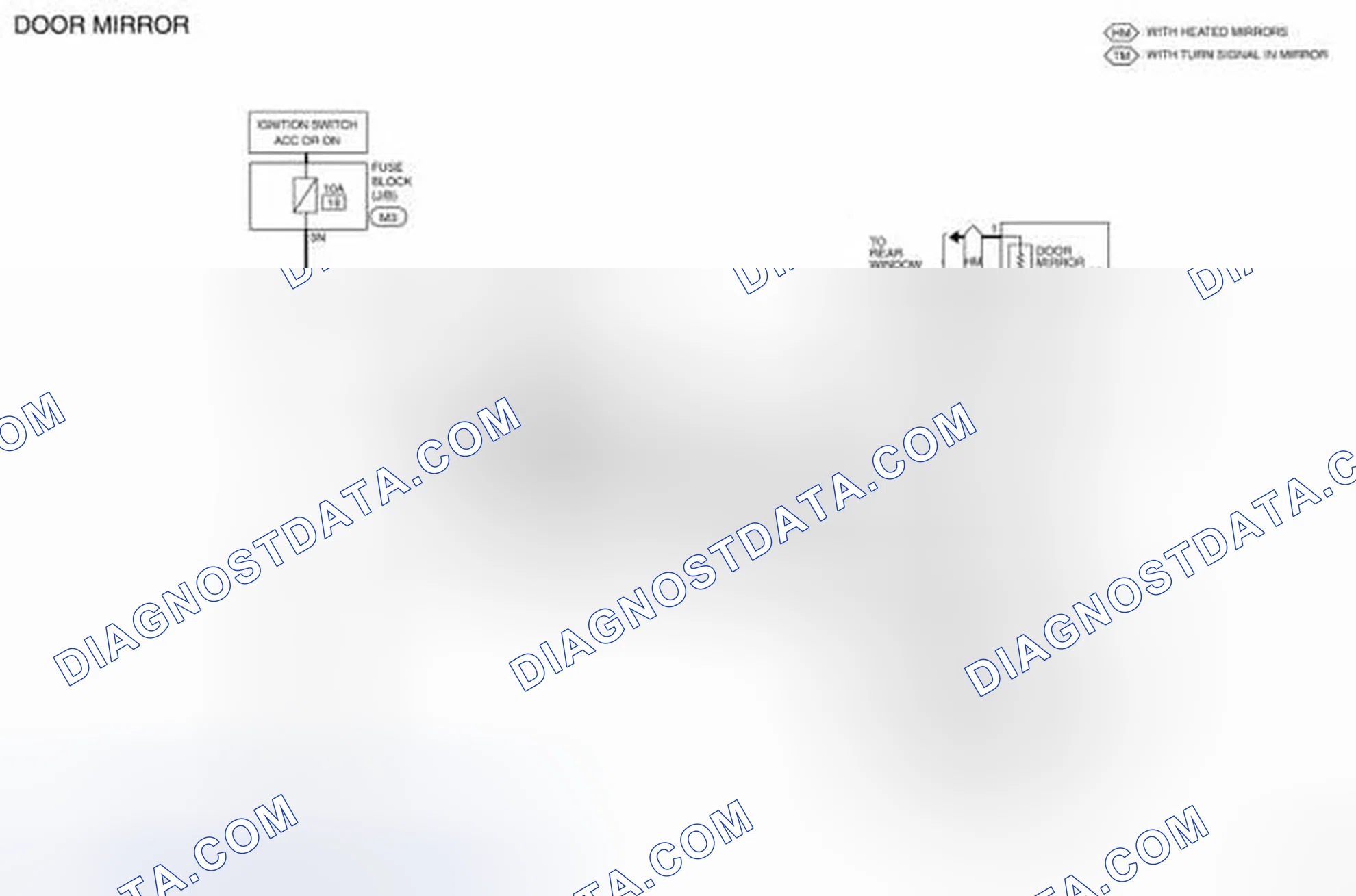 Scheme 1: Door Mirror - Wiring Diagram