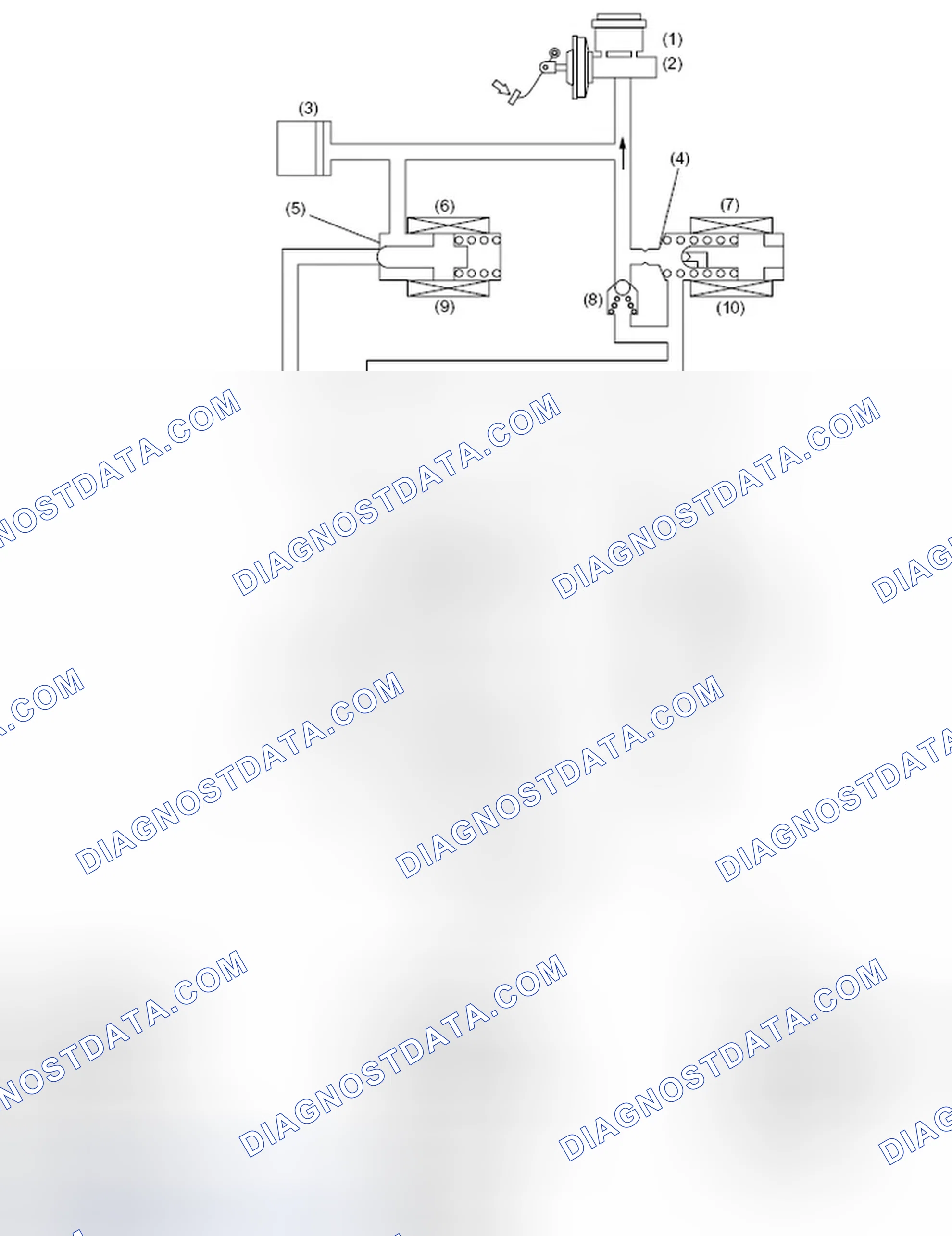 Scheme 21: PRESSURE "DECREASE" CONTROL WITH BRAKE PEDAL DEPRESSED