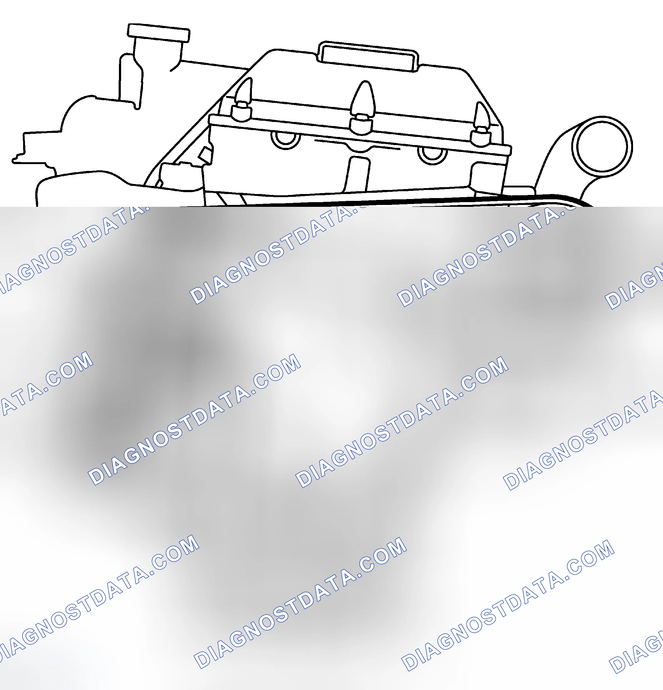 Scheme 205: Identifying Drive-Belt Routing (Without A/C)