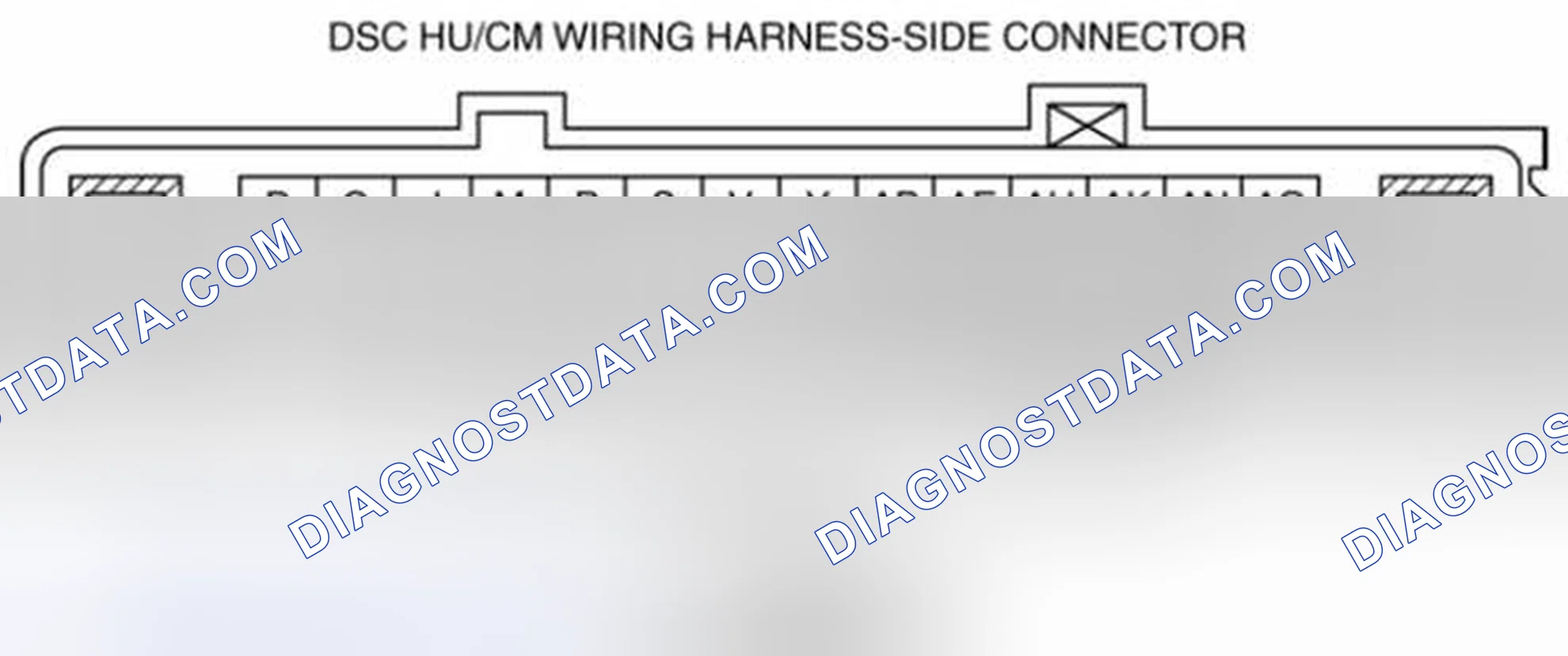 Scheme 43: Identifying DSC HU/CM Connector Terminals - Wiring Harness-Side