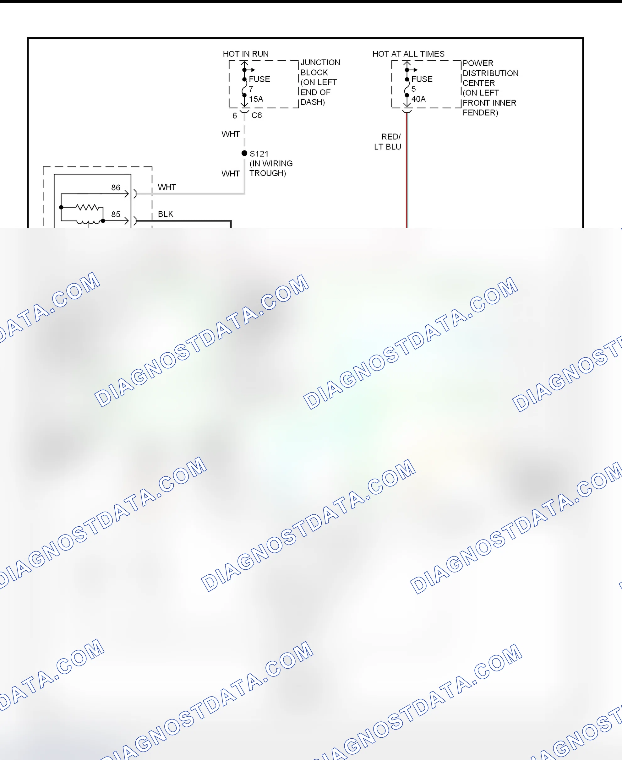 Fig. 18: Heater System Wiring Diagram (Durango)