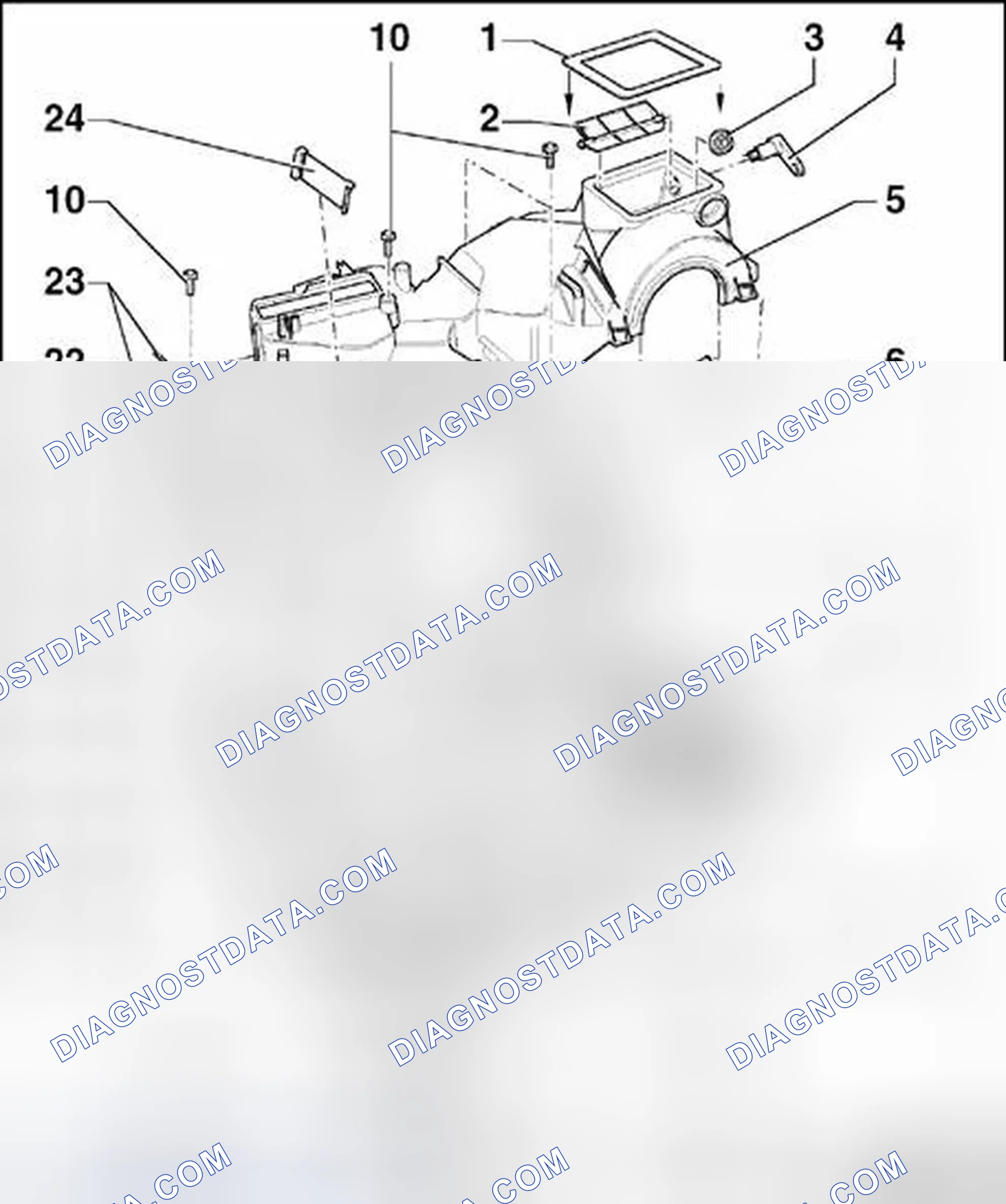 Scheme 86: Heating and A/C unit (with heater core and evaporator), disassembly and assembly