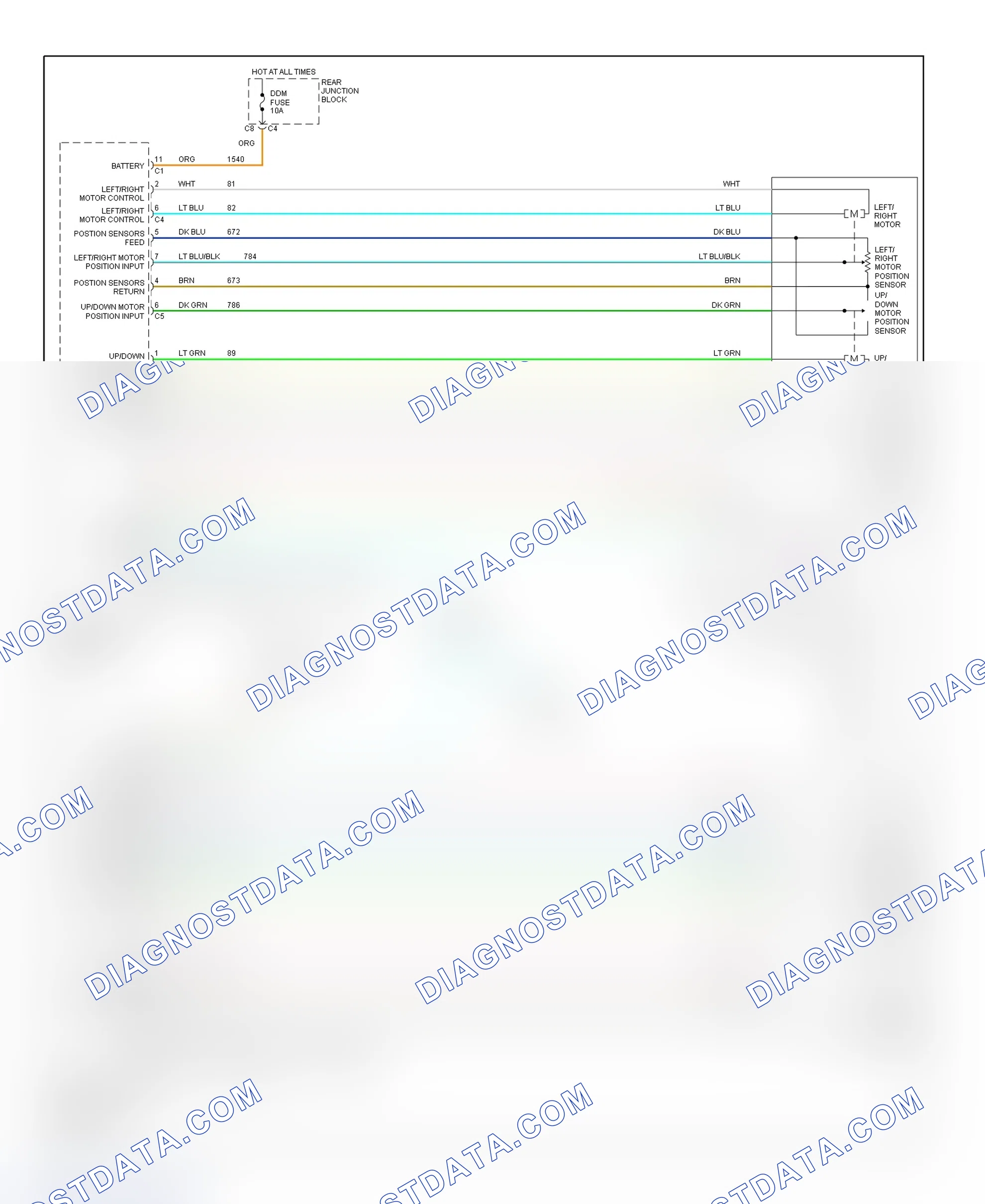 Scheme 10: Memory Mirror System Wiring Diagram (Park Avenue )