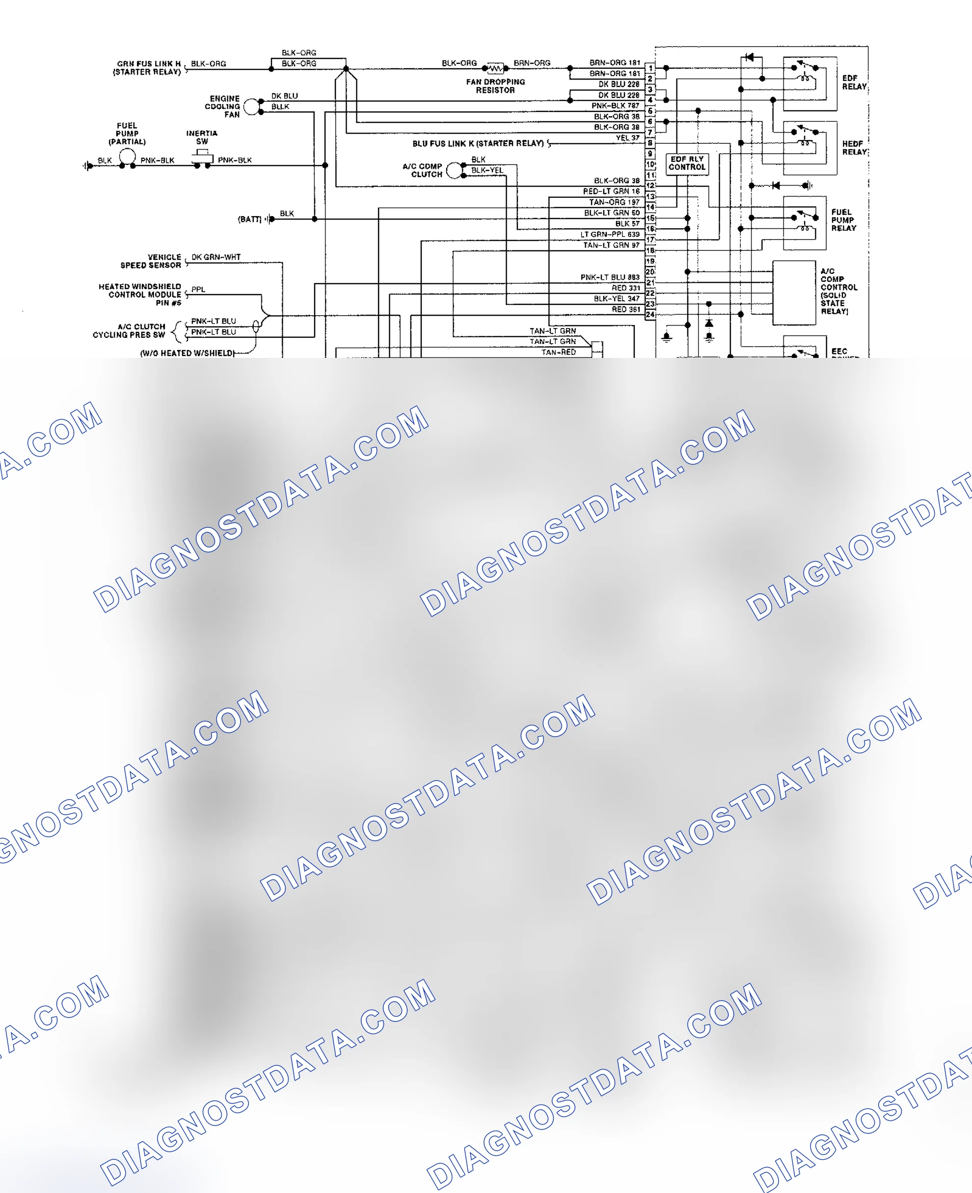 Scheme 109: 3.0L Sable & Taurus EEC-IV Wiring Diagram (Except SHO)
