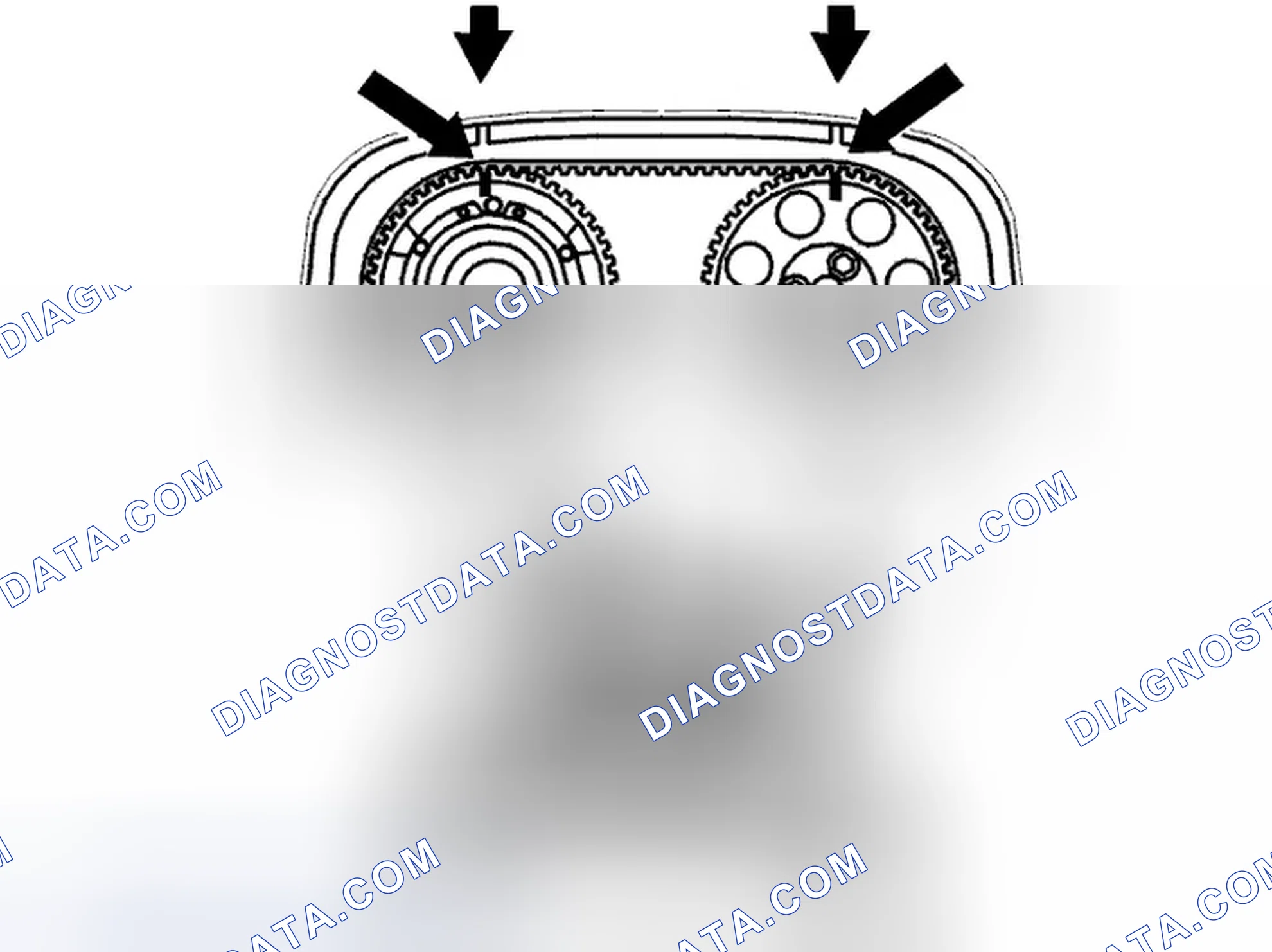 Scheme 443: Position the engine according to the marking