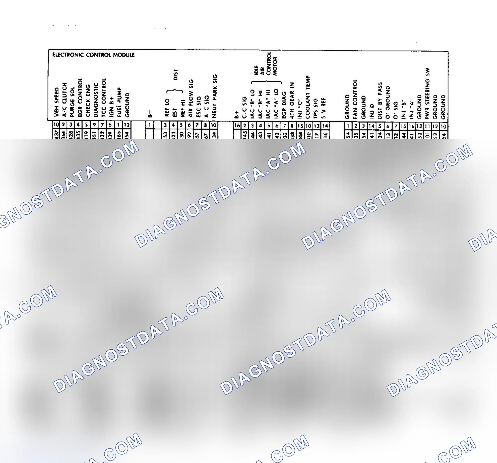 Scheme 41: Wiring Diagram for 3.8L V6 Fuel Injection System (Non-Turbo Models)
