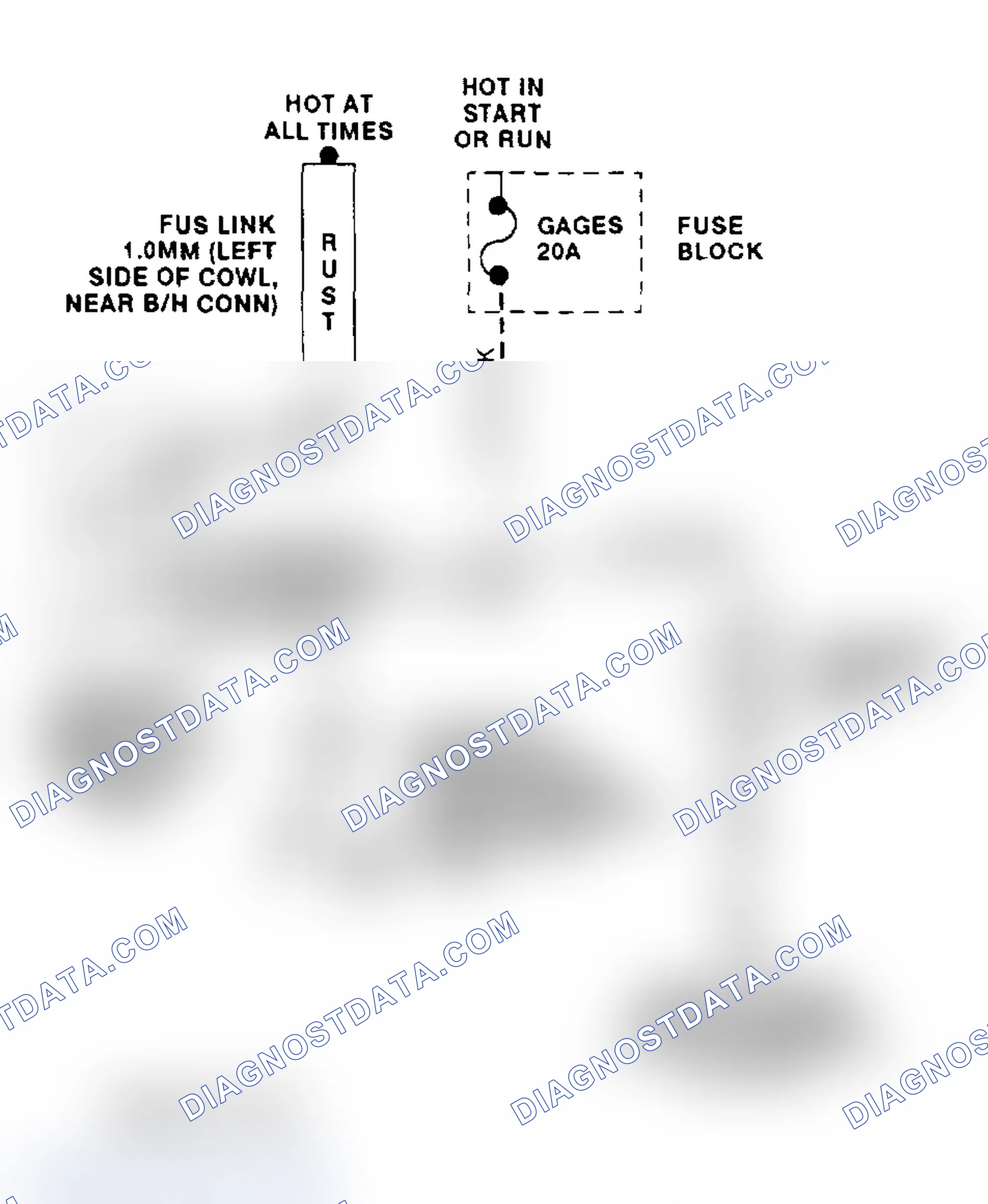 Scheme 5: Cooling Fan Circuit Wiring Diagram ("G" Series - 7.4L VIN N)